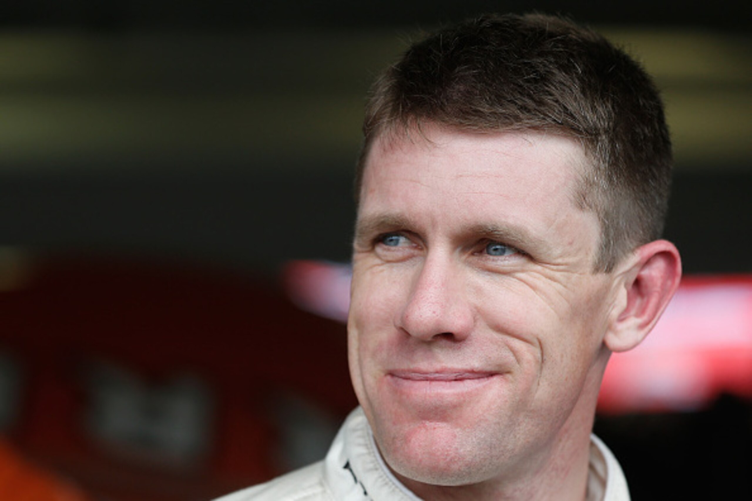 HOMESTEAD, FL - NOVEMBER 20: Carl Edwards, driver of the #19 ARRIS Toyota, stands in the garage area during practice for the NASCAR Sprint Cup Series Ford EcoBoost 400 at Homestead-Miami Speedway on November 20, 2015 in Homestead, Florida. (Photo by Bri HOMESTEAD, FL - NOVEMBER 20: Carl Edwards, driver of the #19 ARRIS Toyota, stands in the garage area during practice for the NASCAR Sprint Cup Series Ford EcoBoost 400 at Homestead-Miami Speedway on November 20, 2015 in Homestead, Florida. (Photo by Bri