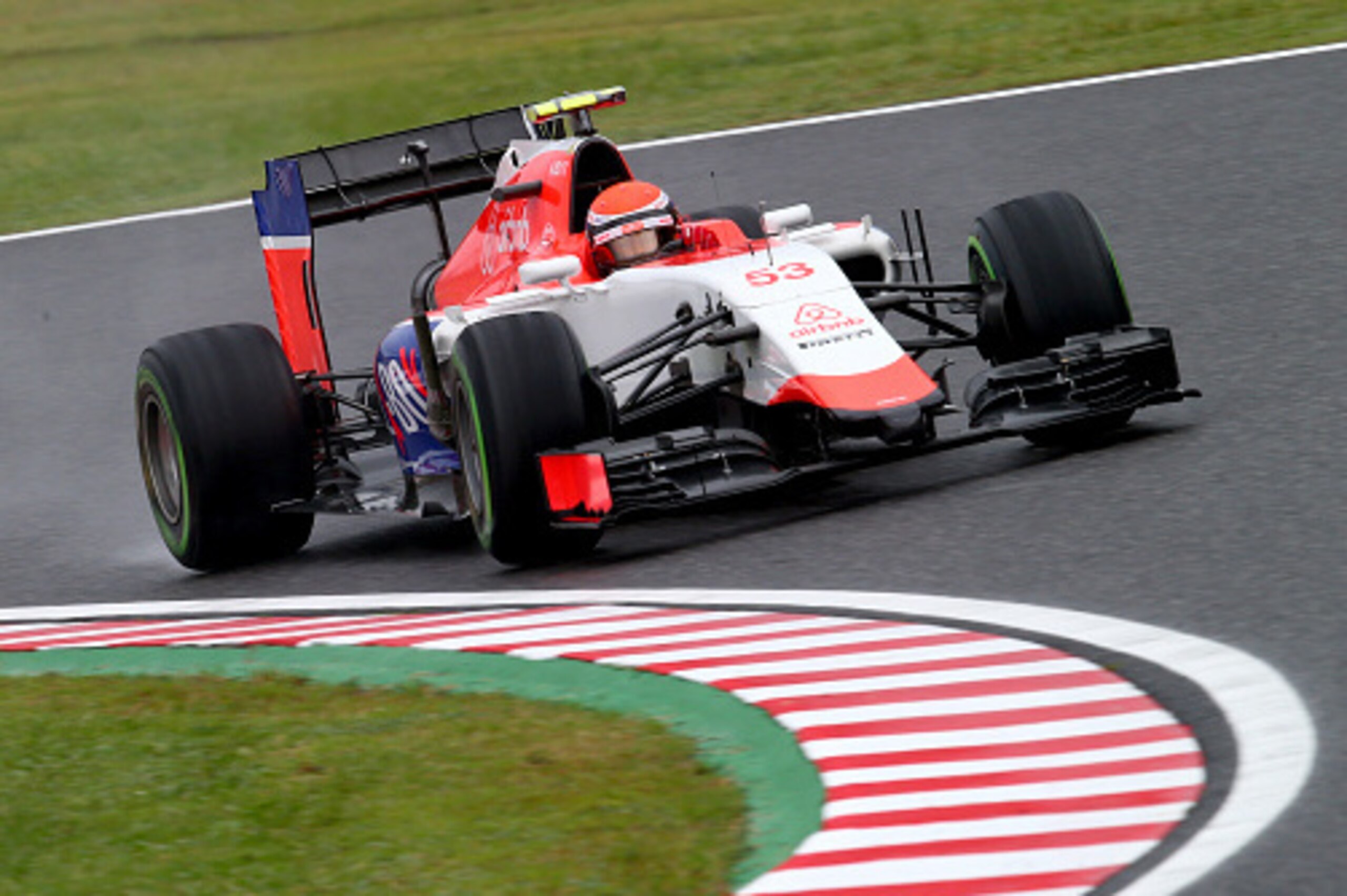 SUZUKA, JAPAN - SEPTEMBER 25:  Alexander Rossi of the United States and Manor Marussia drives during practice for the Formula One Grand Prix of Japan at Suzuka Circuit on September 25, 2015 in Suzuka.  (Photo by Clive Rose/Getty Images)