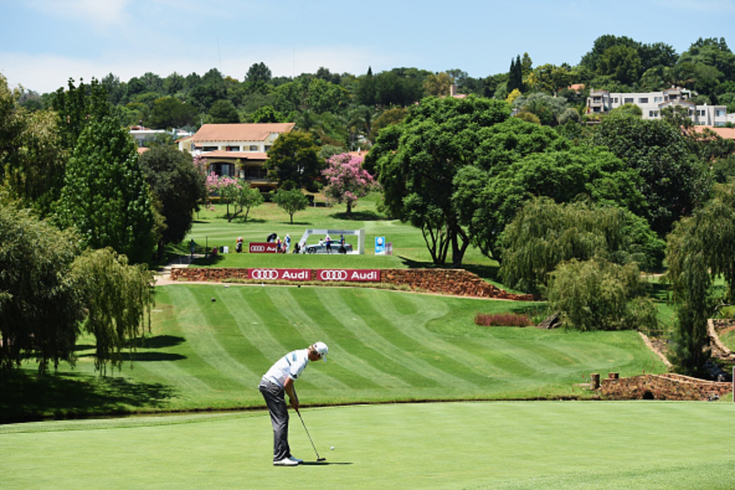 PRETORIA, SOUTH AFRICA - FEBRUARY 11:  Justin Harding of South Africa putts during the first round of the Tshwane Open at Pretoria Country Club on February 11, 2016 in Pretoria, South Africa.  (Photo by Stuart Franklin/Getty Images)