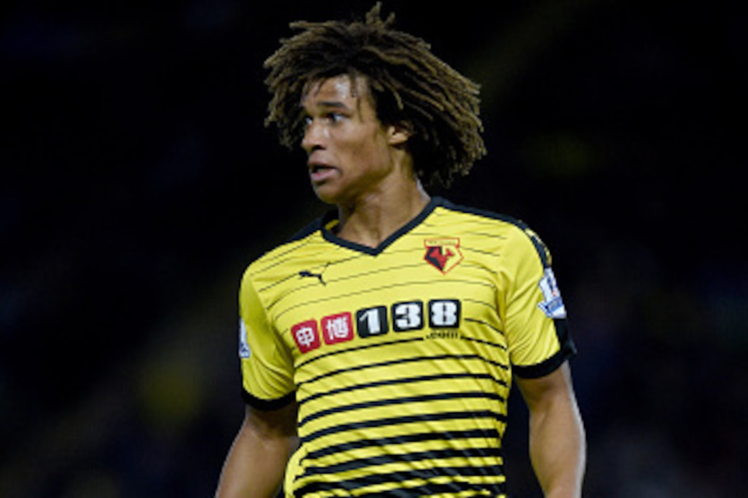 WATFORD, ENGLAND - OCTOBER 17:  Nathan Ake of Watford during the Barclays Premier League match between Watford and Arsenal at Vicarage Road on October 17, 2015 in Watford, England.  (Photo by Ross Kinnaird/Getty Images)