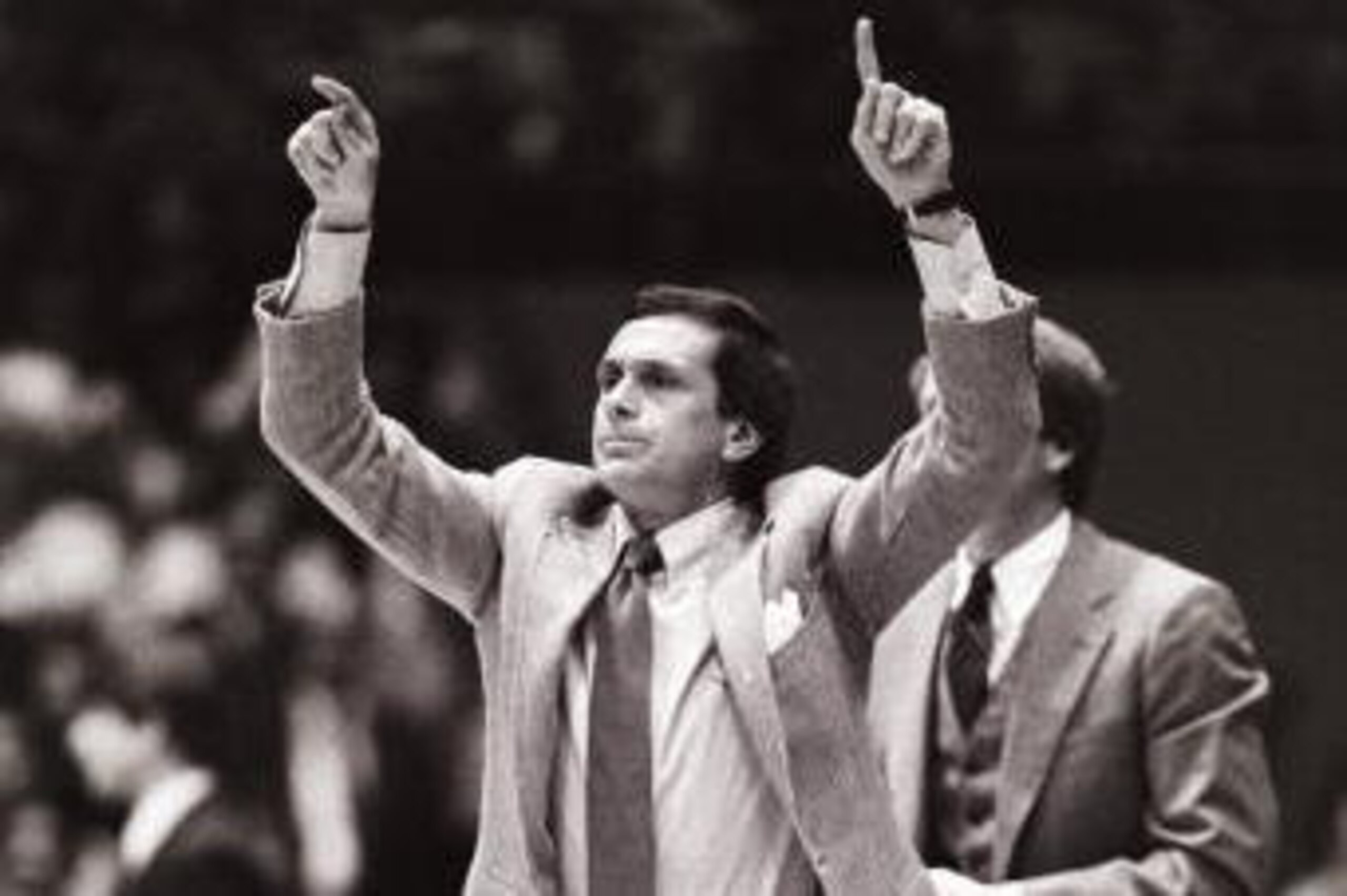 LOS ANGELES - CIRCA 1980:  Head coach Larry Brown of the UCLA Bruins signals from the sideline during a college basketball game at Pauley Pavilion circa 1980 in Los Angeles, California.  (Photo by George Gojkovich/Getty Images)