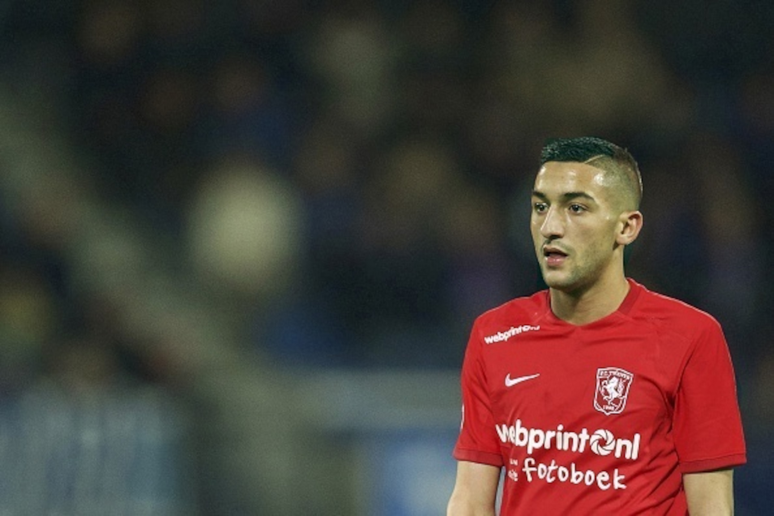 Hakim Ziyech of FC Twente during the Dutch Eredivisie match between sc Heerenveen and FC Twente at Abe Lenstra Stadium on February 06, 2016 in Heerenveen, The Netherlands(Photo by VI Images via Getty Images)