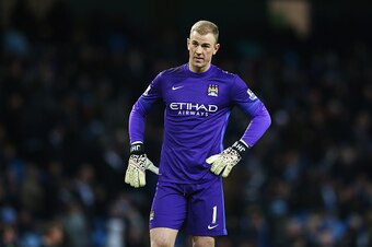 MANCHESTER, ENGLAND - FEBRUARY 14:  Joe Hart of Manchester City looks dejected after the Barclays Premier League match between Manchester City and Tottenham Hotspur at Etihad Stadium on February 14, 2016 in Manchester, England.  (Photo by Alex Livesey/Get