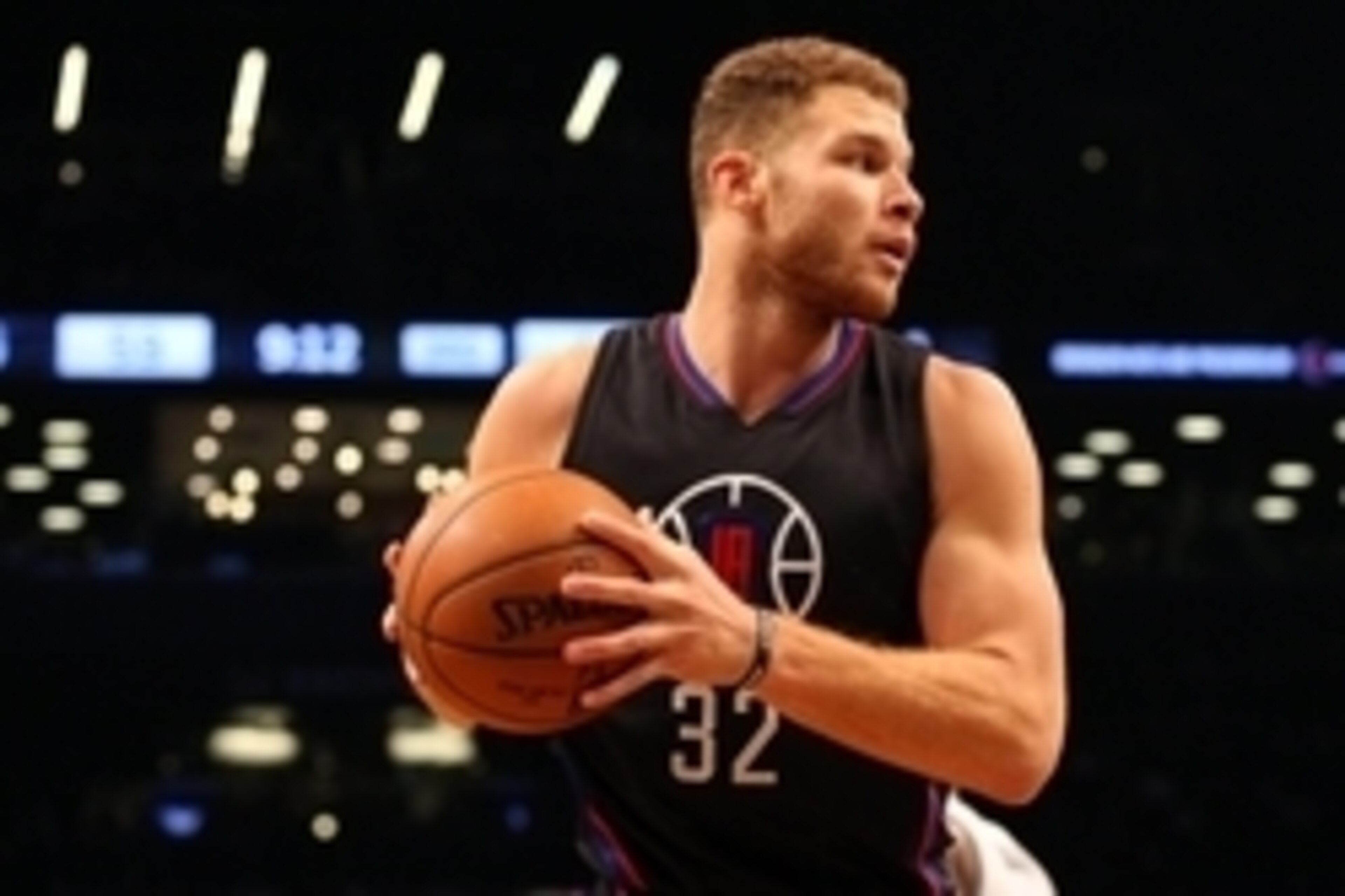Dec 12, 2015; Brooklyn, NY, USA; Los Angeles Clippers forward Blake Griffin (32) during the third quarter against the Brooklyn Nets at Barclays Center. Los Angeles Clippers won 105-100. Mandatory Credit: Anthony Gruppuso-USA TODAY Sports