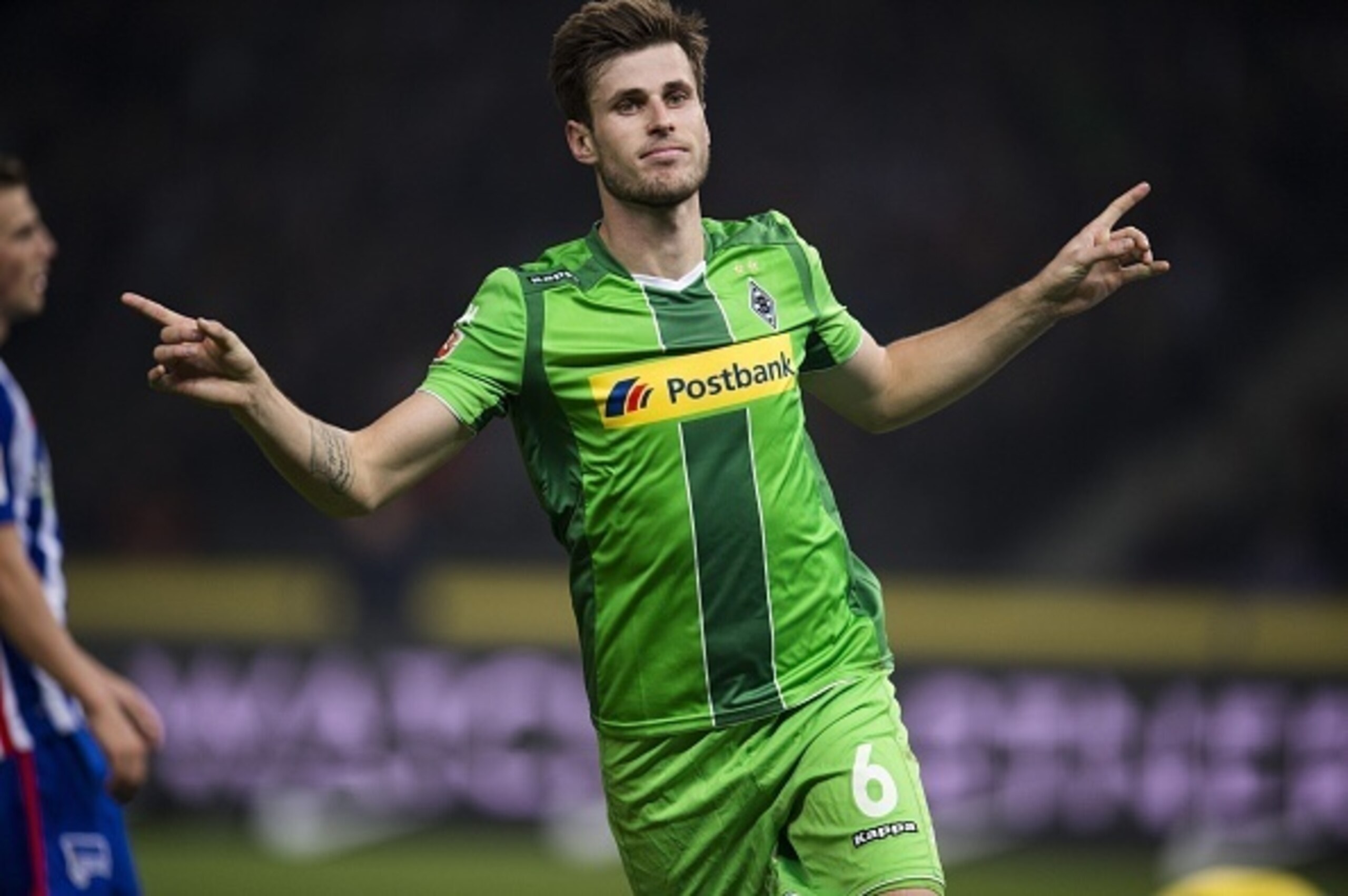 Moenchengladbach's Norwegian midfielder Havard Nordtveit celebrates scoring his side's 4th goal during the German first division Bundesliga football match Hertha Berlin vs Borussia Moenchengladbach at the Olympic stadium in Berlin on October 31, 2015.
A Moenchengladbach's Norwegian midfielder Havard Nordtveit celebrates scoring his side's 4th goal during the German first division Bundesliga football match Hertha Berlin vs Borussia Moenchengladbach at the Olympic stadium in Berlin on October 31, 2015.
A