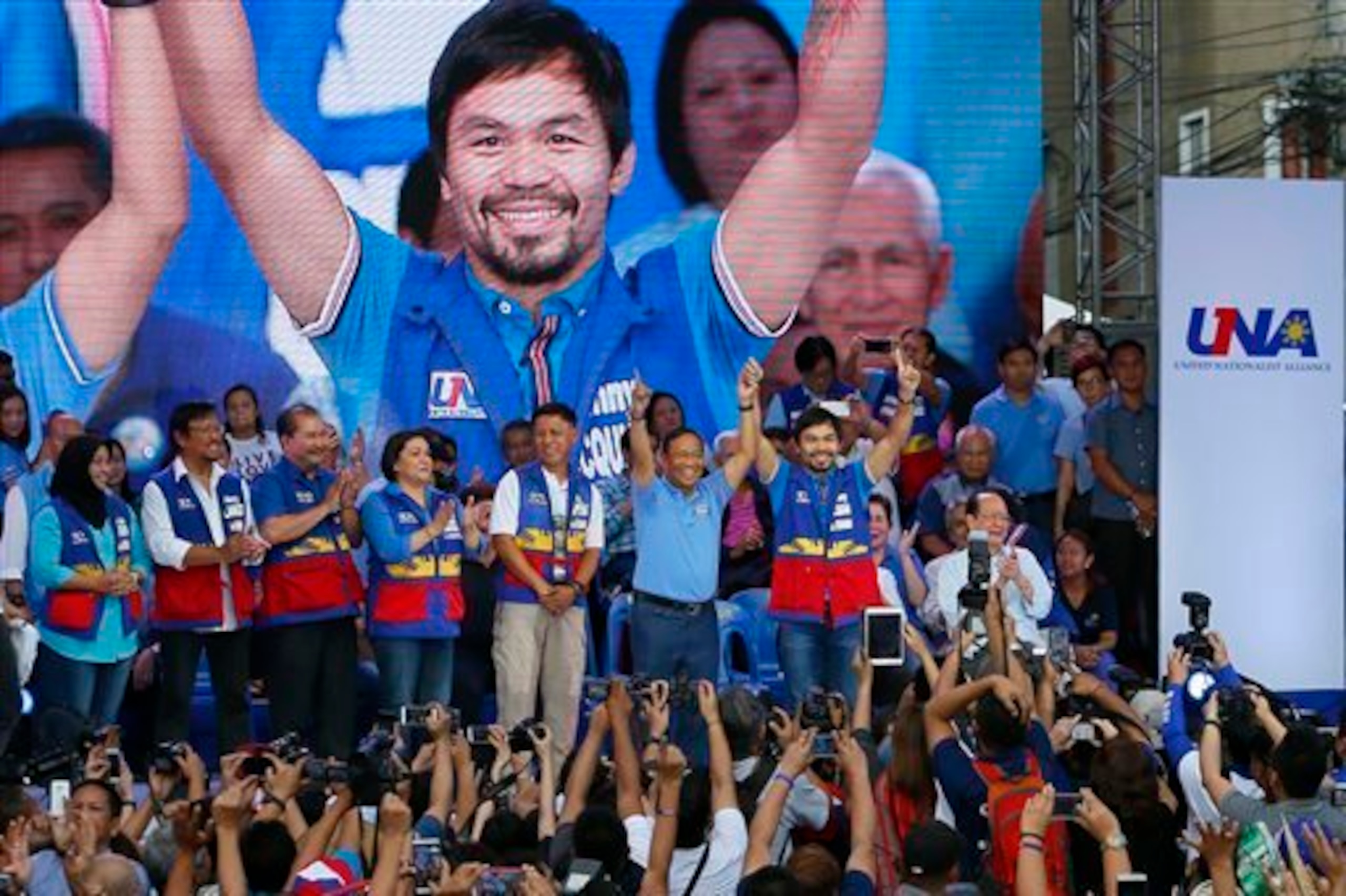 Pacquiao is running for a place in the Philippines senate.