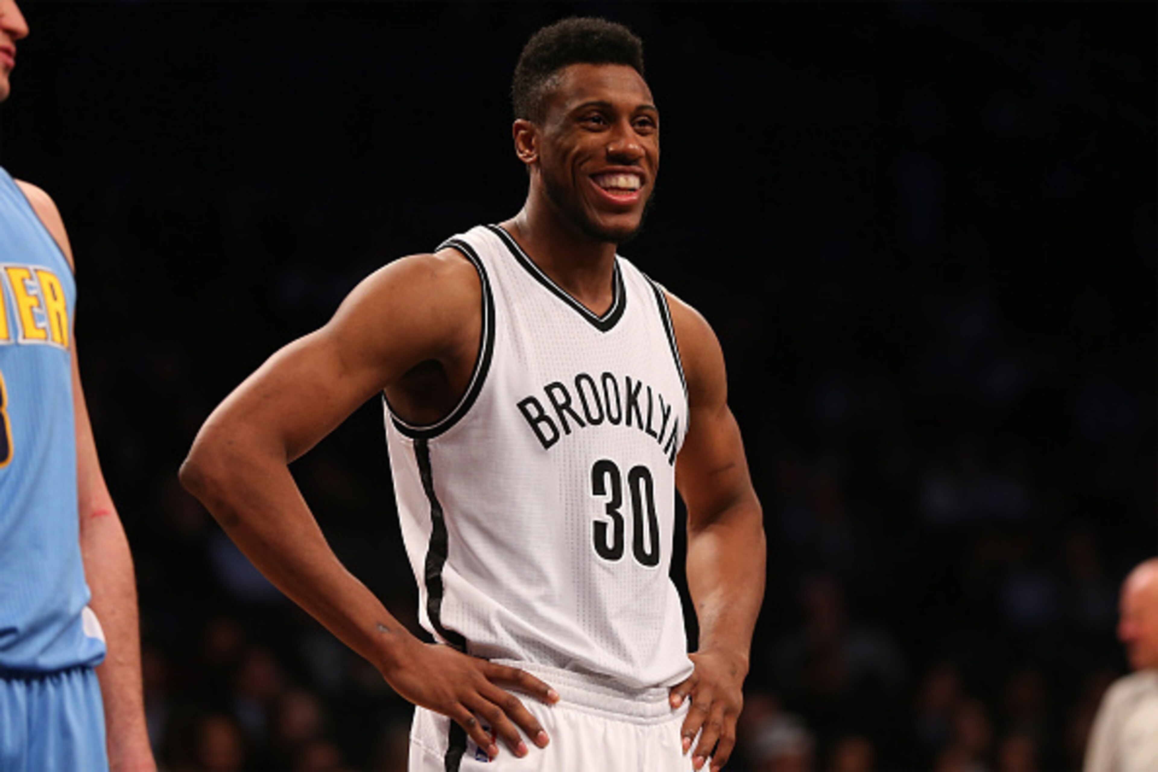 NEW YORK, NY - FEBRUARY 08: Thaddeus Young #30 of the Brooklyn Nets in action against the Denver Nuggets at the Barclays Center on February 8, 2016 in Brooklyn borough of New York City. NOTE TO USER: User expressly acknowledges and agrees that, by downlo NEW YORK, NY - FEBRUARY 08: Thaddeus Young #30 of the Brooklyn Nets in action against the Denver Nuggets at the Barclays Center on February 8, 2016 in Brooklyn borough of New York City. NOTE TO USER: User expressly acknowledges and agrees that, by downlo