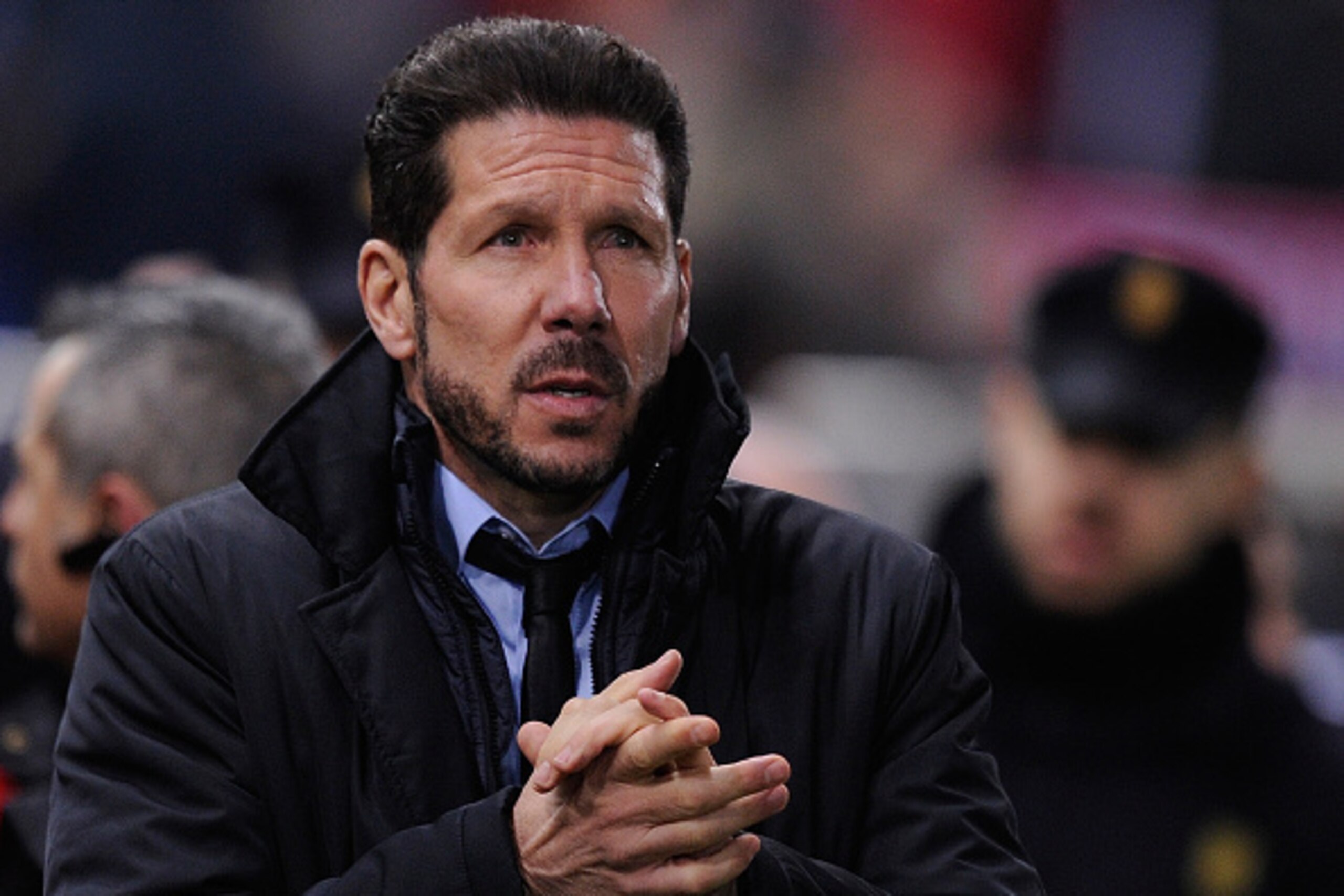 MADRID, SPAIN - JANUARY 27:  Diego Simeone Manager of Club Atletico de Madrid looks on prior to the start of the Copa del Rey Quarter Final 2nd Leg match between Club Atletico de Madrid and Celta Vigo at Vicente Calderon Stadium on January 27, 2016 in Mad