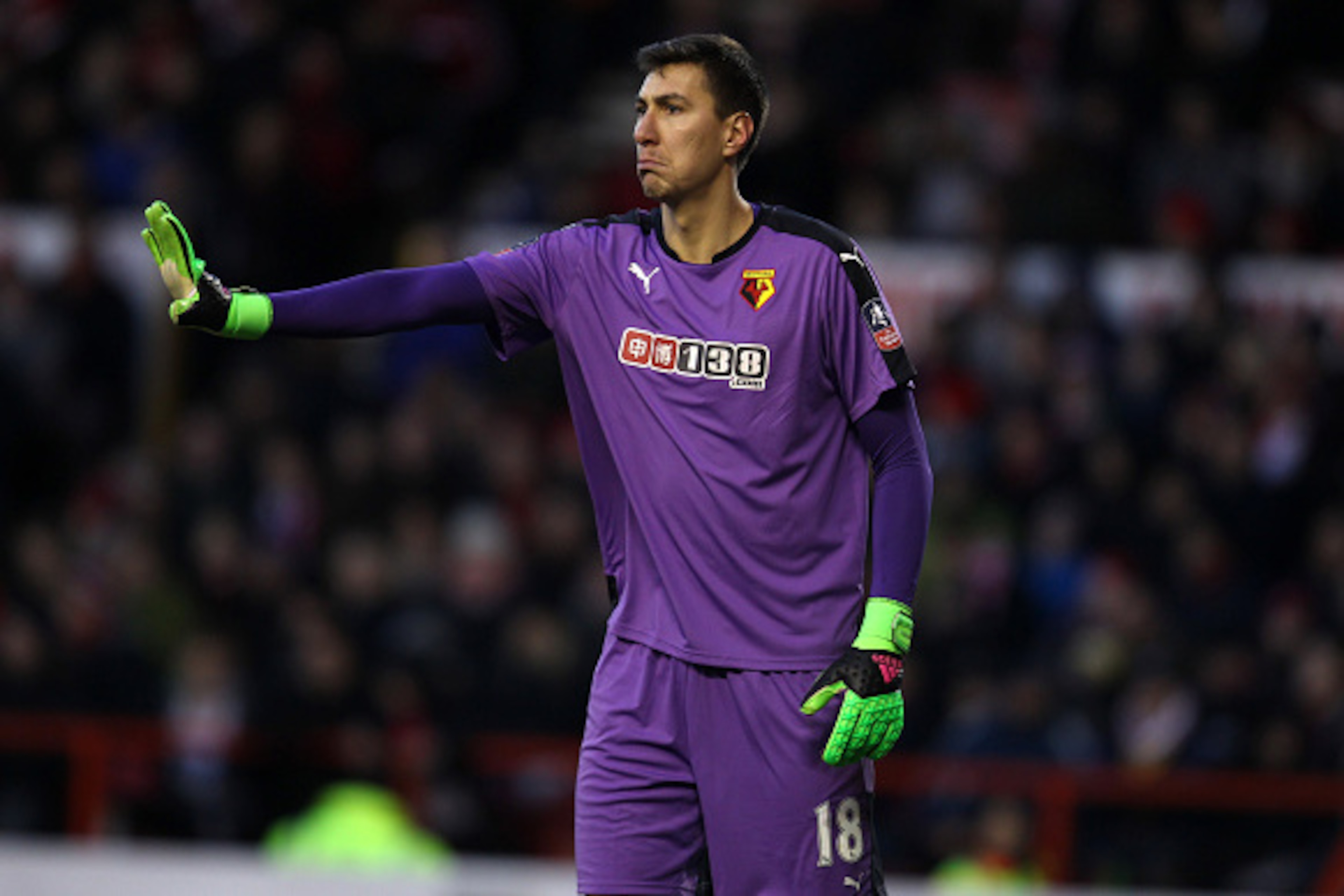 NOTTINGHAM, ENGLAND - JANUARY 30: Costel Pantilimon of Watford reacts during the Emirates FA Cup Fourth Round match between Nottingham Forest and Watford at the City Ground on January 30, 2016 in Nottingham, England. (Photo by Harry Hubbard/Getty Images) NOTTINGHAM, ENGLAND - JANUARY 30: Costel Pantilimon of Watford reacts during the Emirates FA Cup Fourth Round match between Nottingham Forest and Watford at the City Ground on January 30, 2016 in Nottingham, England. (Photo by Harry Hubbard/Getty Images)