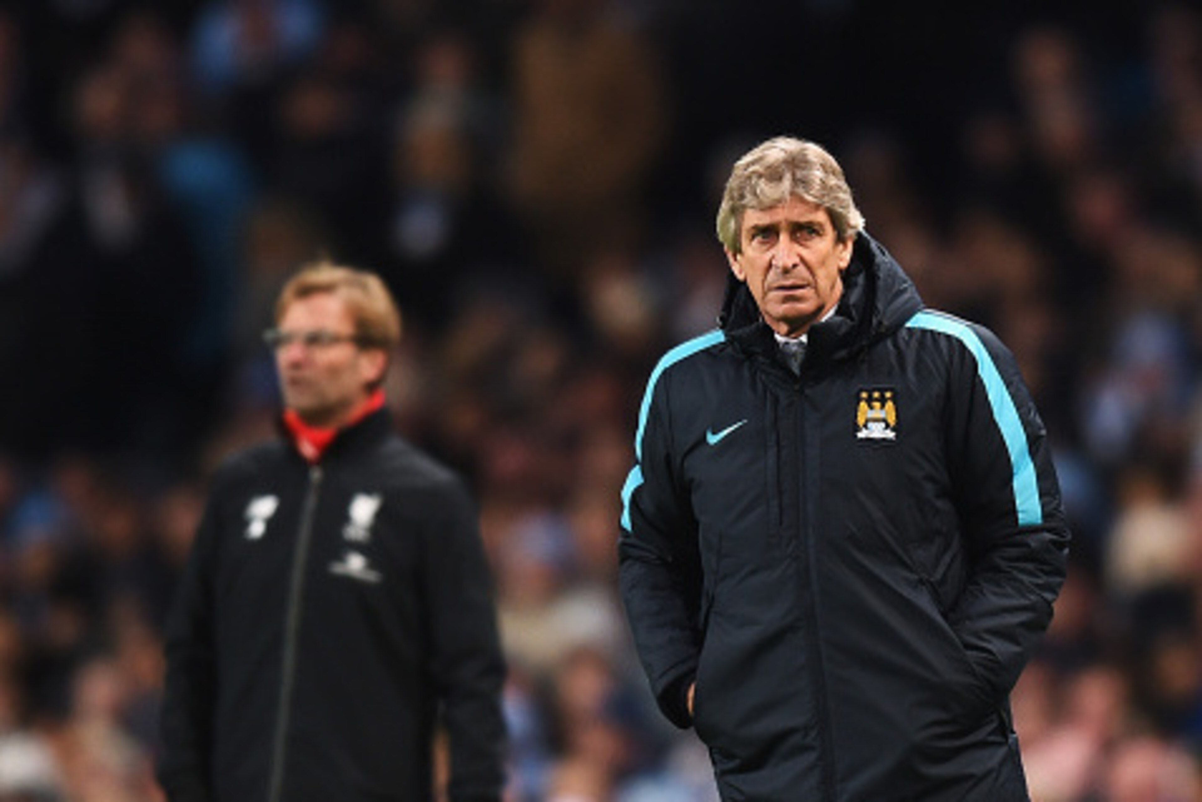 MANCHESTER, ENGLAND - NOVEMBER 21:  Manuel Pellegrini, manager of Manchester City looks on during the Barclays Premier League match between Manchester City and Liverpool at Etihad Stadium on November 21, 2015 in Manchester, England.  (Photo by Michael Reg