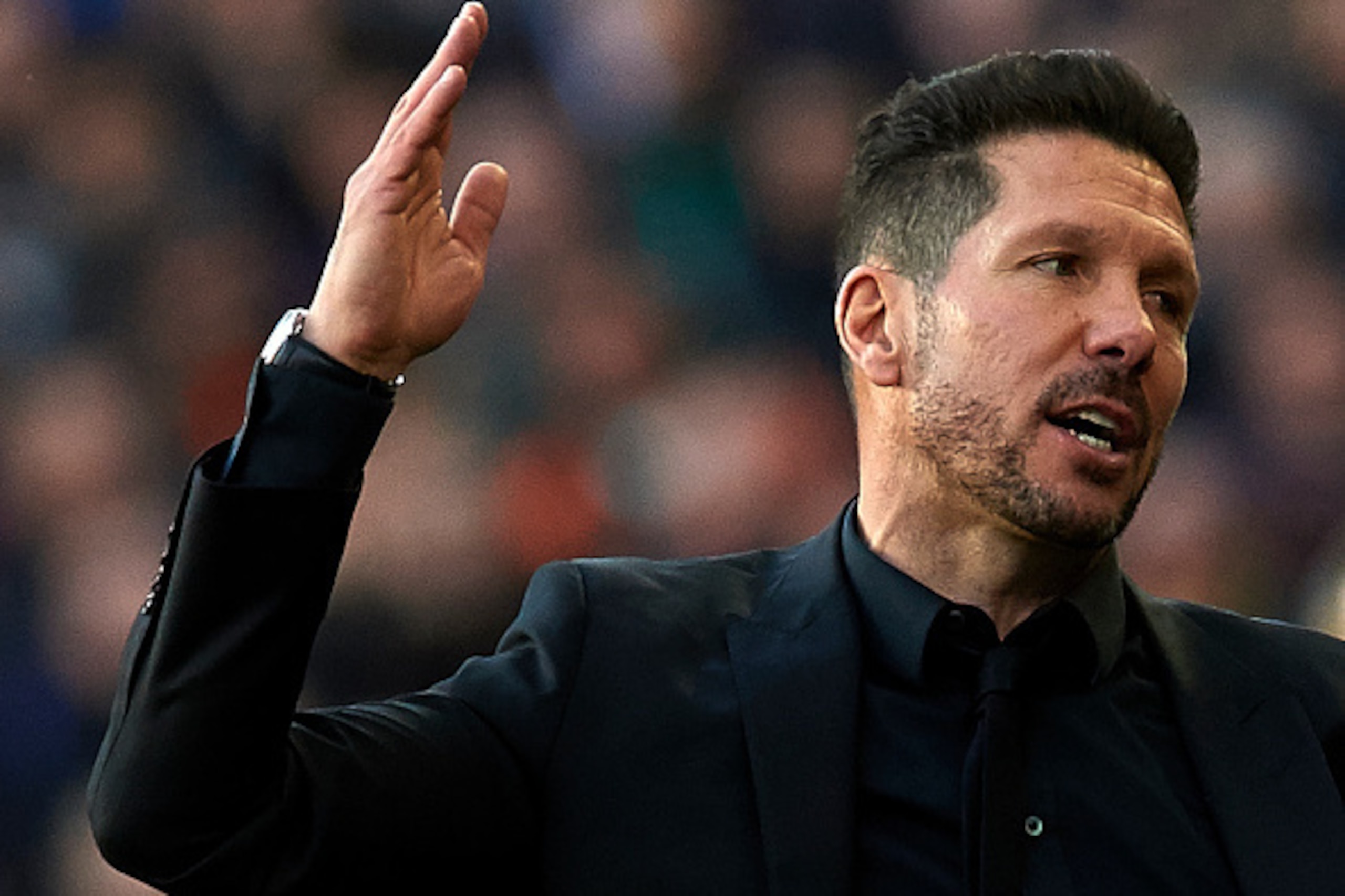 BARCELONA, SPAIN - JANUARY 30: Atletico de Madrid manager Diego Pablo Simeone reacts during the La Liga match between FC Barcelona and Atletico de Madrid at Camp Nou on January 30, 2016 in Barcelona, Spain. (Photo by Manuel Queimadelos Alonso/Getty Imag BARCELONA, SPAIN - JANUARY 30: Atletico de Madrid manager Diego Pablo Simeone reacts during the La Liga match between FC Barcelona and Atletico de Madrid at Camp Nou on January 30, 2016 in Barcelona, Spain. (Photo by Manuel Queimadelos Alonso/Getty Imag