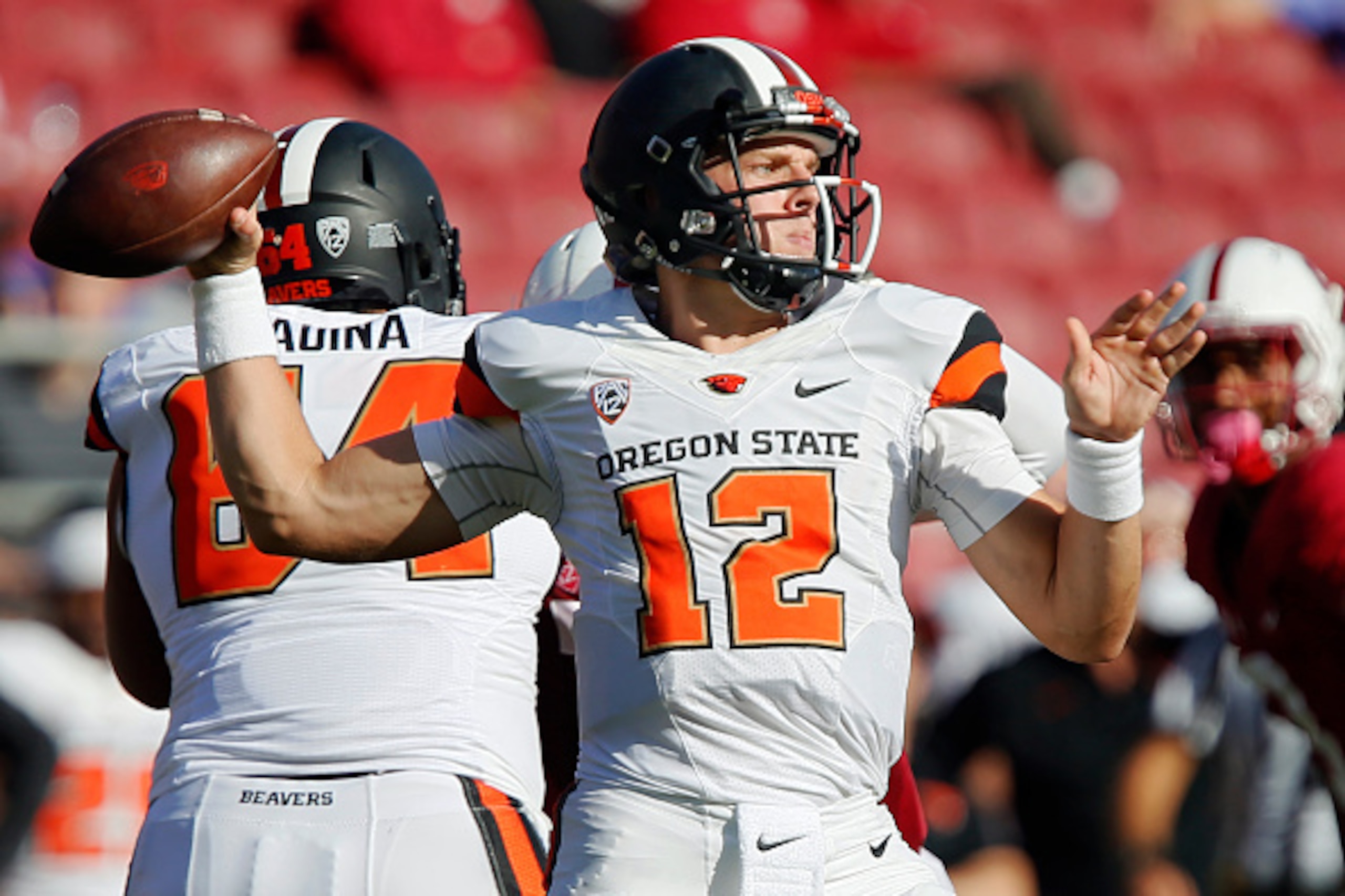 PALO ALTO, CA - OCTOBER 25: Quarterback Luke Del Rio #12 of the Oregon State Beavers throws against the Stanford Cardinal in the fourth quarter on October 25, 2014 at Stanford Stadium in Palo Alto, California. Stanford won 38-14. (Photo by Brian Bahr/G PALO ALTO, CA - OCTOBER 25: Quarterback Luke Del Rio #12 of the Oregon State Beavers throws against the Stanford Cardinal in the fourth quarter on October 25, 2014 at Stanford Stadium in Palo Alto, California. Stanford won 38-14. (Photo by Brian Bahr/G