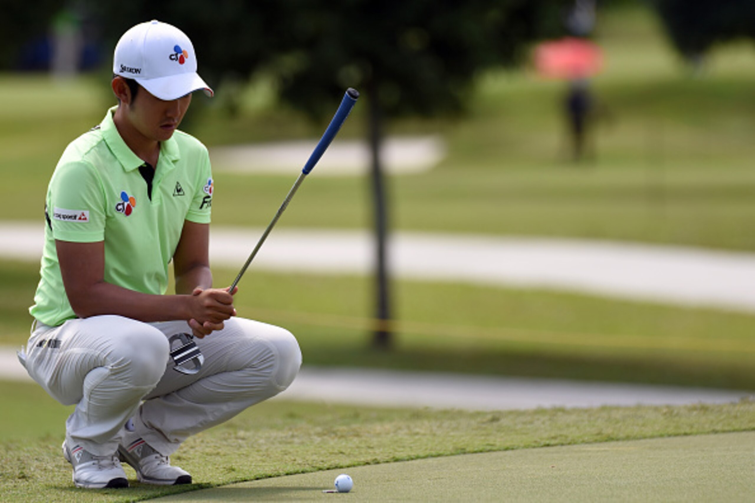KUALA LUMPUR, MALAYSIA - FEBRUARY 20: Soomin Lee of South Korea lines for a putt during the Third Round of the Maybank Championship Malaysia at Royal Selangor Golf Club on February 20, 2016 in Kuala Lumpur, Malaysia. (Photo by Stanley Chou/Getty Images) KUALA LUMPUR, MALAYSIA - FEBRUARY 20: Soomin Lee of South Korea lines for a putt during the Third Round of the Maybank Championship Malaysia at Royal Selangor Golf Club on February 20, 2016 in Kuala Lumpur, Malaysia. (Photo by Stanley Chou/Getty Images)