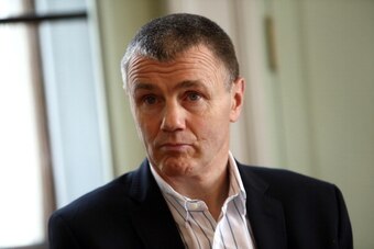 LONDON, ENGLAND - APRIL 10:  Trainer Jim McDonnell speaks at a press conference to announce that Matchroom Boxing has signed James DeGale at Trinity House on April 10, 2014 in London, England.  (Photo by Jordan Mansfield/Getty Images)