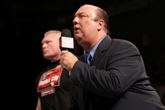 Paul Heyman speaks for Brock Lesnar on Raw.