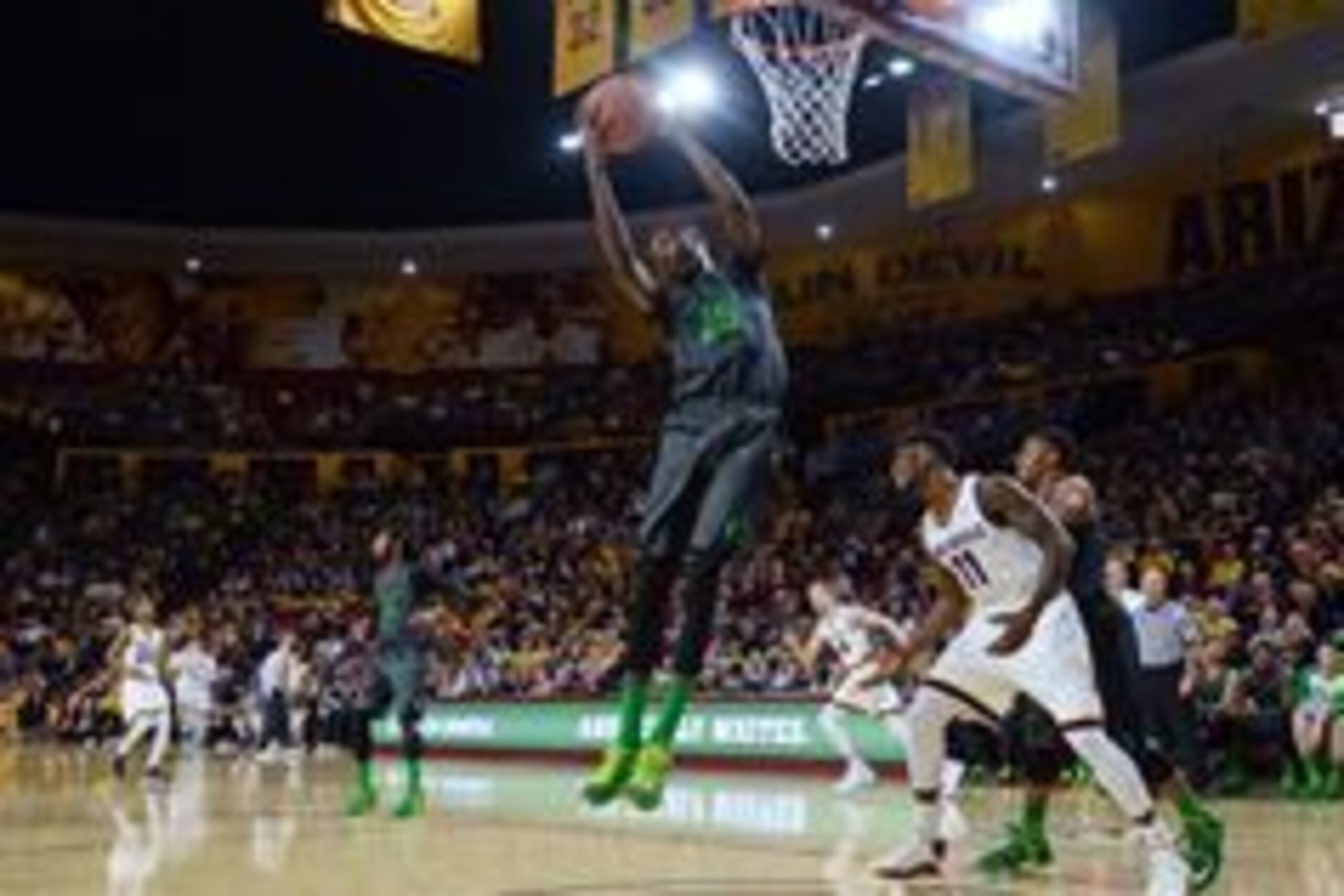 Jan 31, 2016; Tempe, AZ, USA; Oregon Ducks forward Chris Boucher (25) grabs a rebound against the Arizona State Sun Devils during the first half at Wells-Fargo Arena. The Ducks won 91-74. Mandatory Credit: Joe Camporeale-USA TODAY Sports Jan 31, 2016; Tempe, AZ, USA; Oregon Ducks forward Chris Boucher (25) grabs a rebound against the Arizona State Sun Devils during the first half at Wells-Fargo Arena. The Ducks won 91-74. Mandatory Credit: Joe Camporeale-USA TODAY Sports
