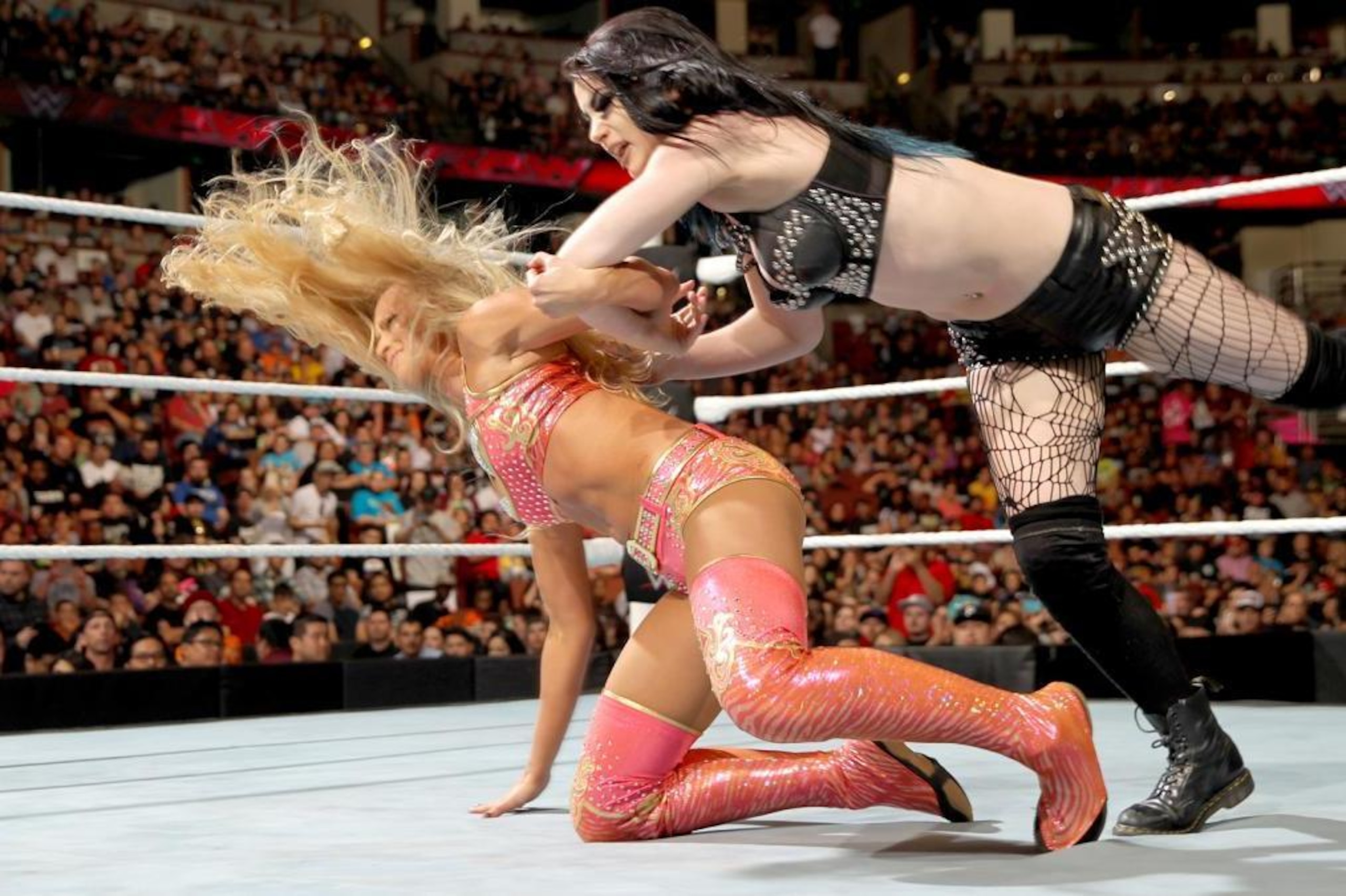 Summer Rae battles Paige on Raw.