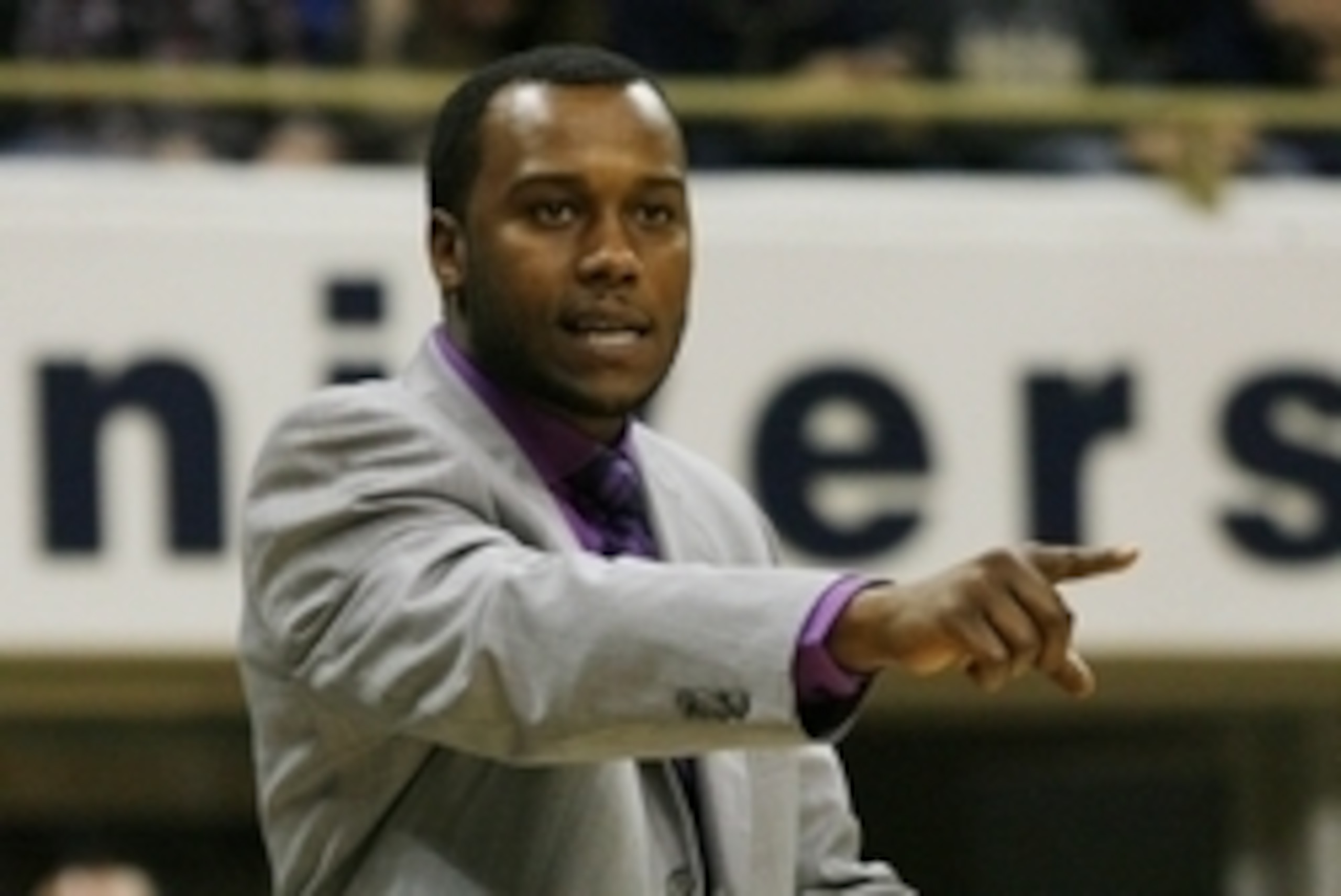 Jan 11, 2014; Pittsburgh, PA, USA; Pittsburgh Panthers assistant coach Brandin Knight gestures on the sidelines against the Wake Forest Demon Deacons during the second half at the Petersen Events Center. Pittsburgh won 80-65. Mandatory Credit: Charles LeC