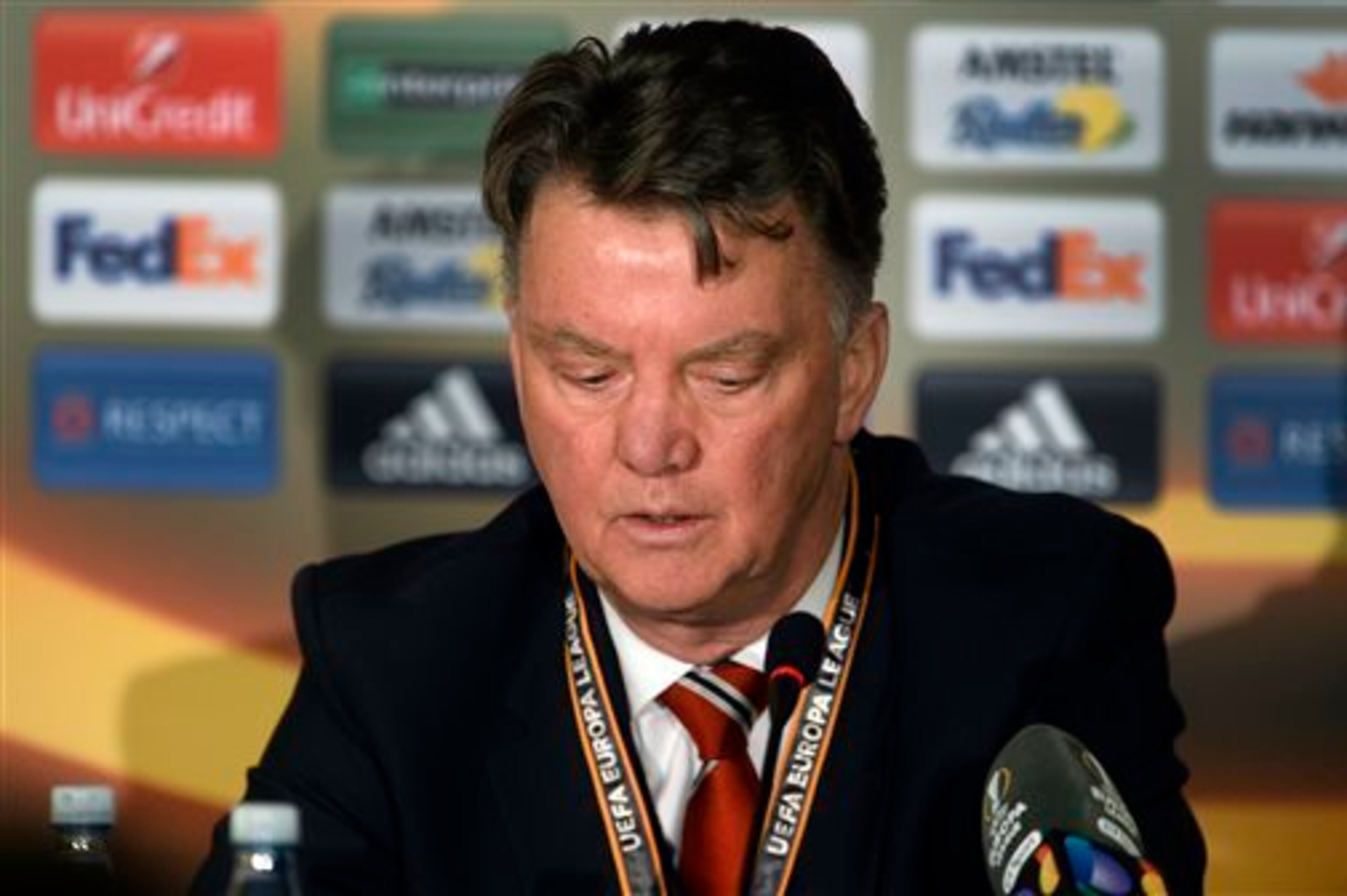 Van Gaal after the game in Denmark.