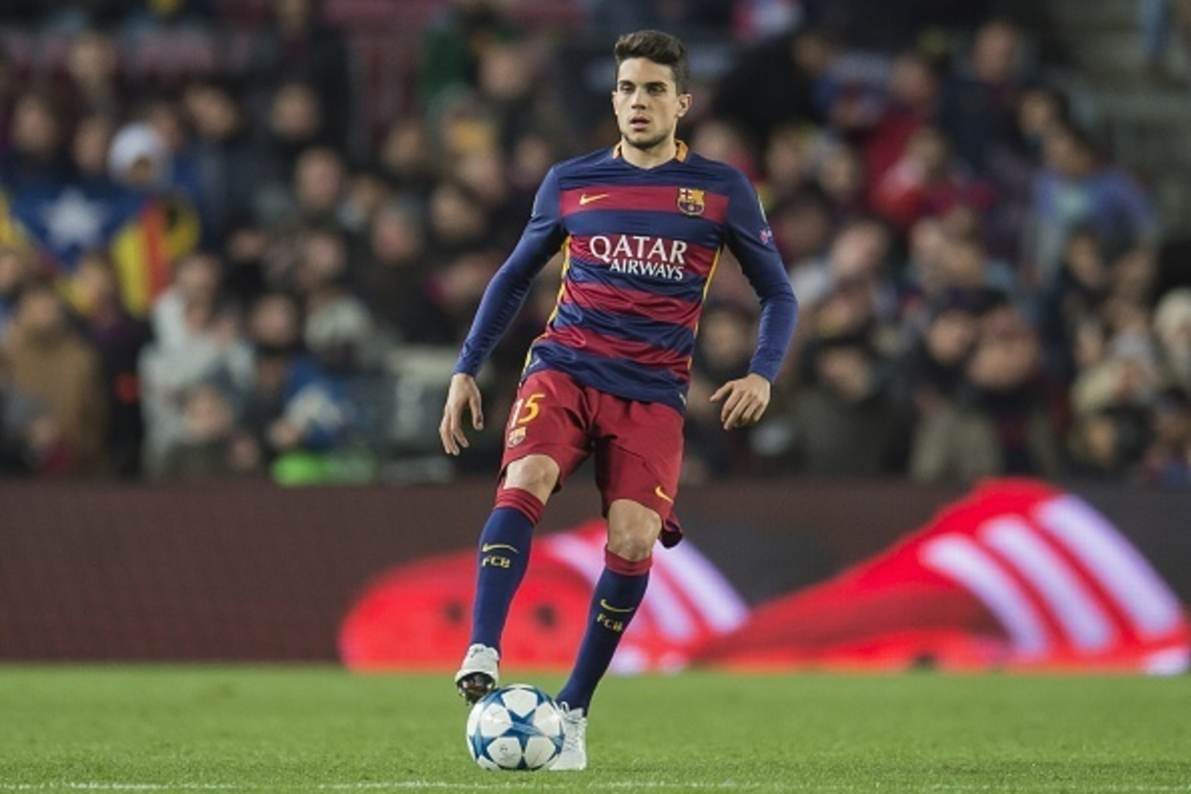 Marc Bartra Aregall of FC Barcelona during the Champions League match between FC Barcelona and AS Roma on November 24, 2015 at the Camp Nou stadium in Barcelona, Spain.(Photo by VI Images via Getty Images)