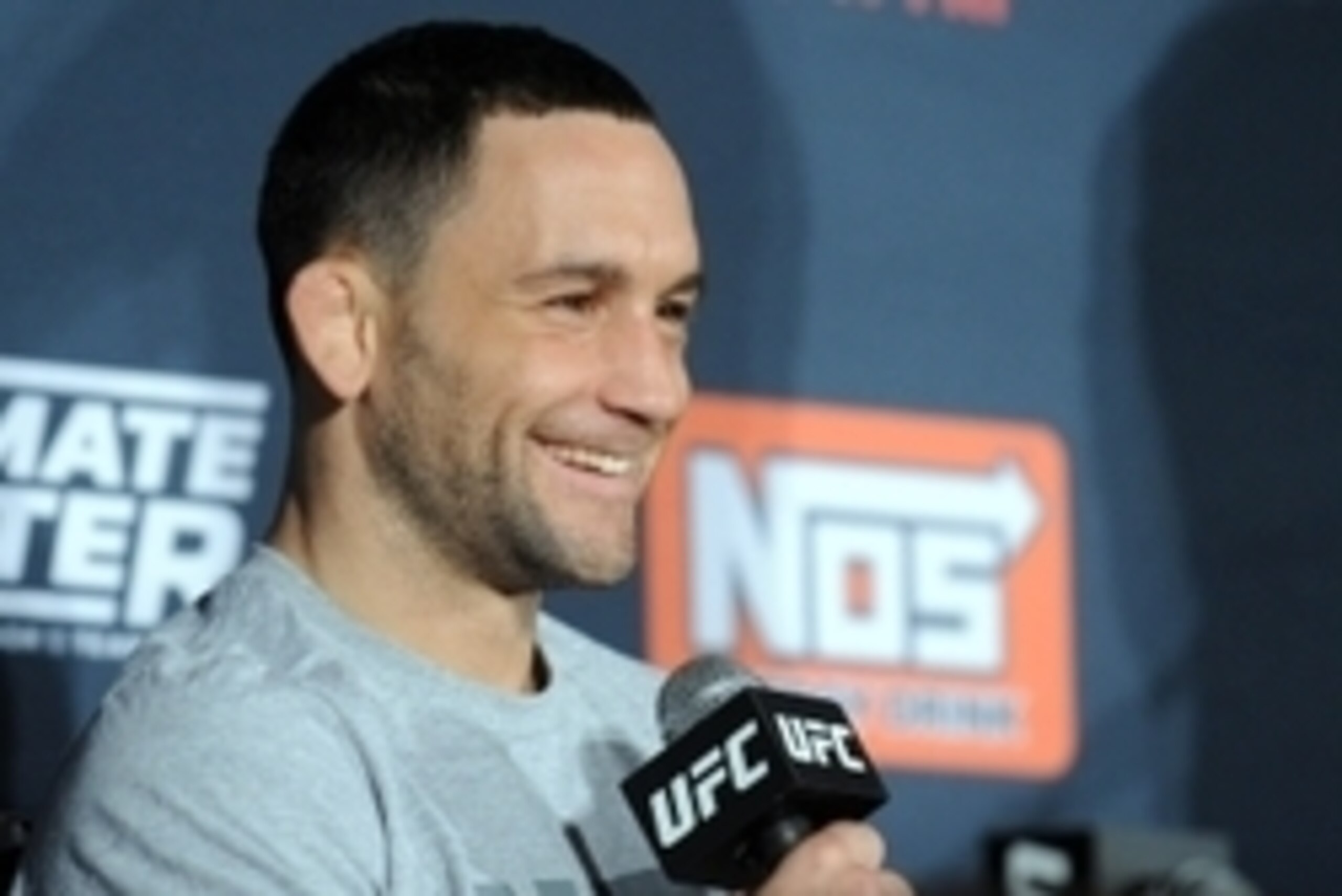 December 11, 2015; Las Vegas, NV, USA; Frankie Edgar speaks at a press conference following his victory against Chad Mendes during The Ultimate Fighter Finale at The Chelsea at The Cosmopolitan. Mandatory Credit: Gary A. Vasquez-USA TODAY Sports