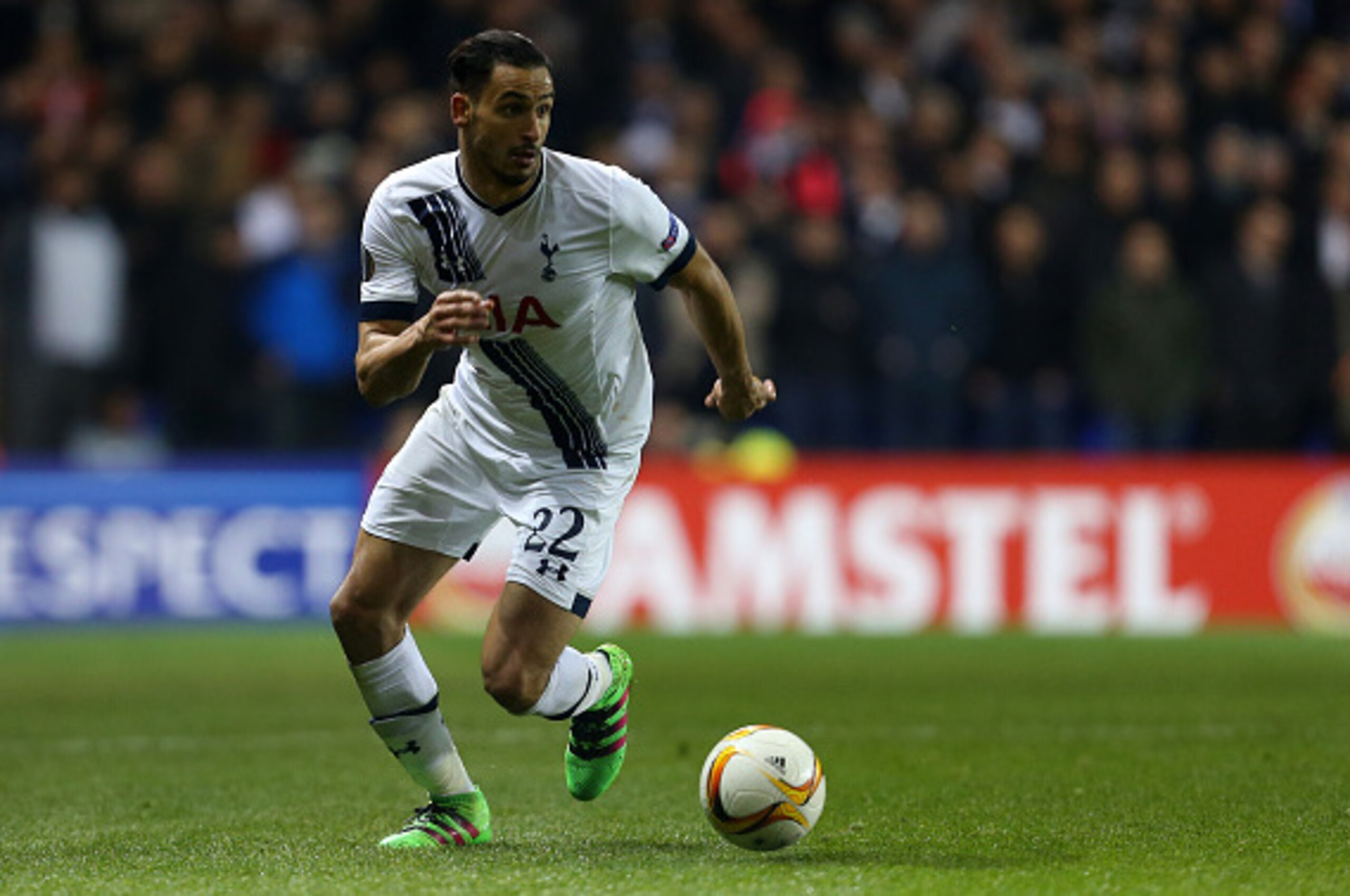 LONDON, ENGLAND - FEBRUARY 25 :  Nacer Chadli of Tottenham Hotspur during the UEFA Europa League match between Tottenham Hotspur and Fiorentina at White Hart Lane on February 25, 2016 in London, United Kingdom.  (Photo by Catherine Ivill - AMA/Getty Image