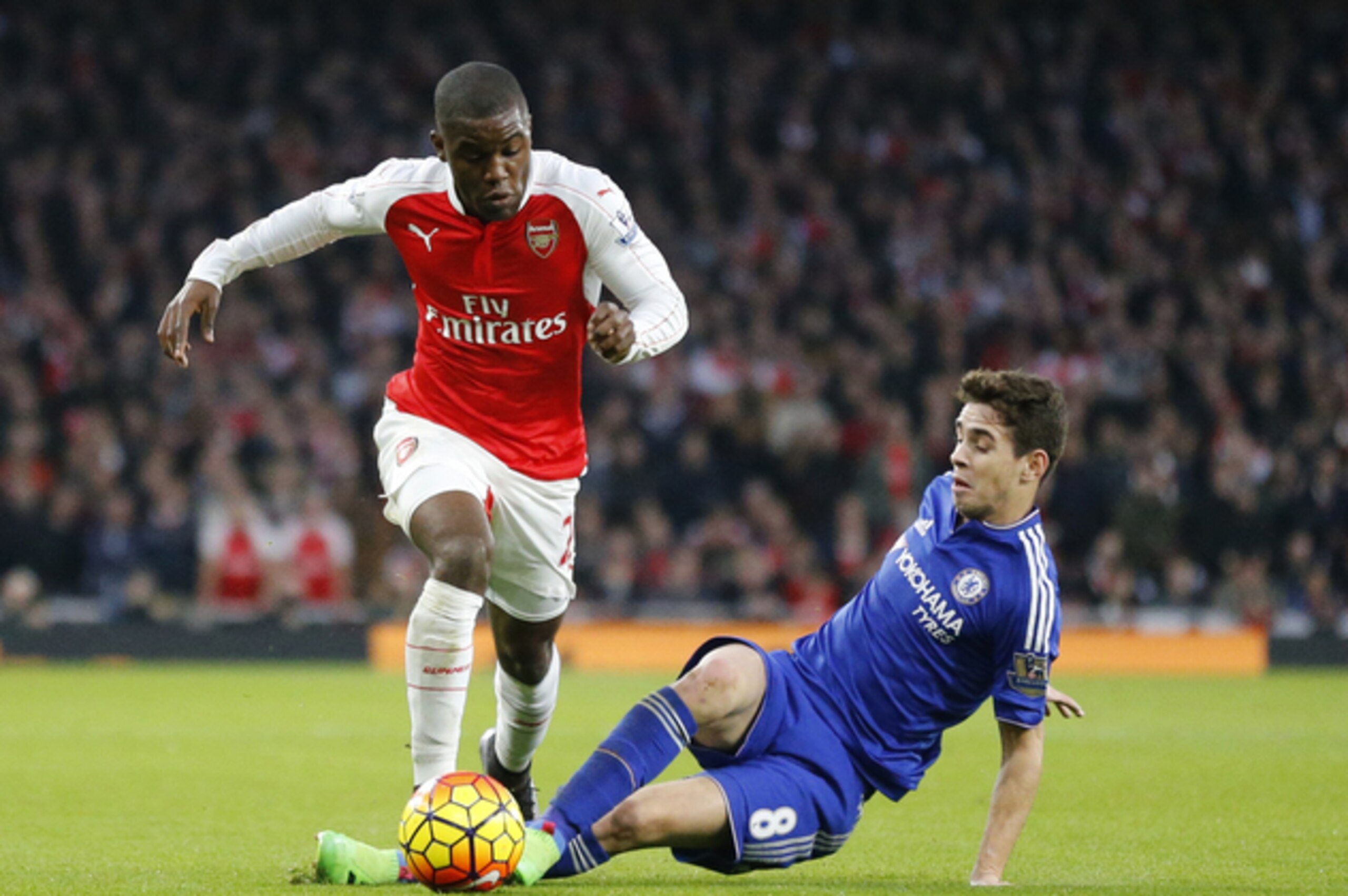 Joel Campbell in a Premier League match against Chelsea.