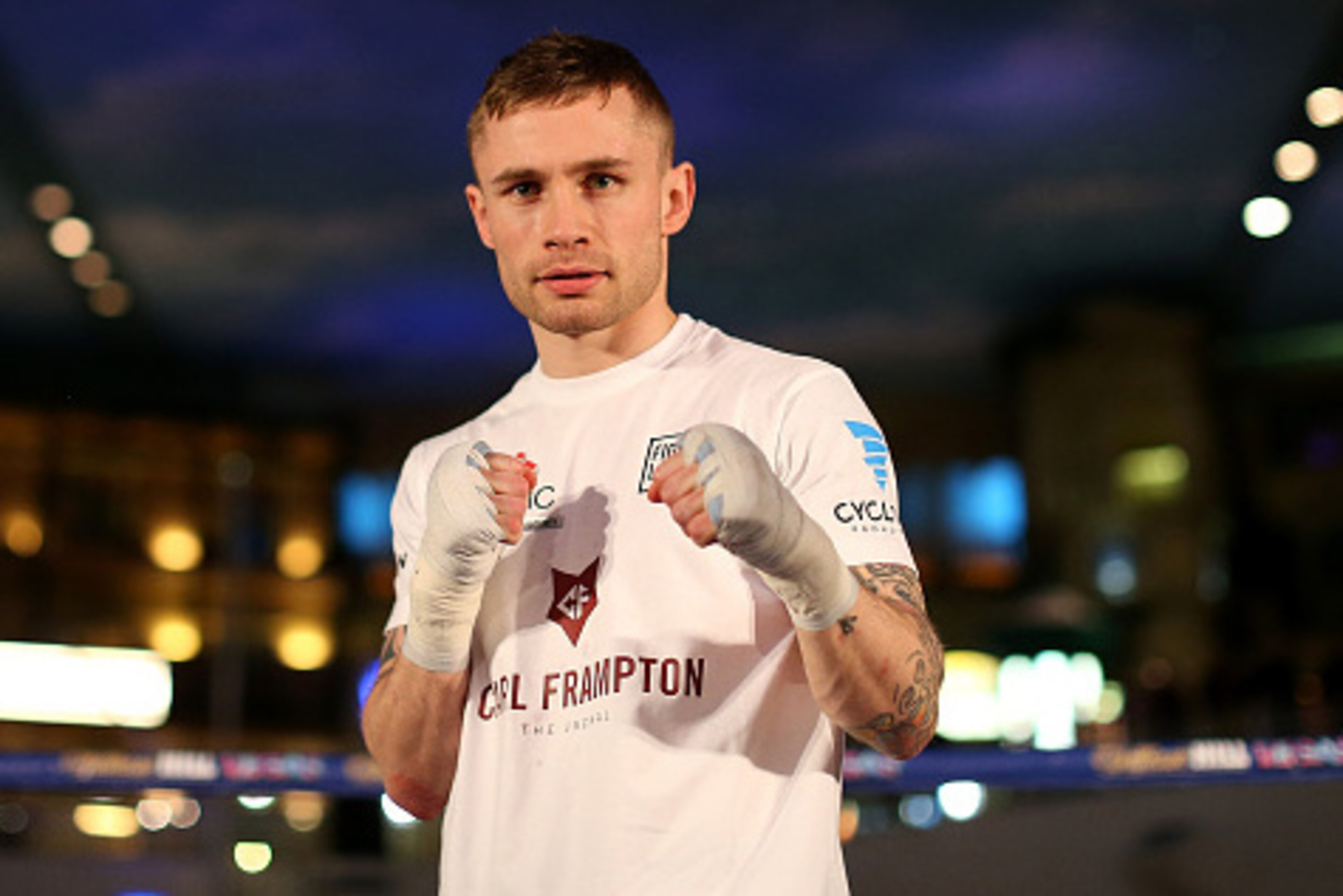 MANCHESTER, ENGLAND - FEBRUARY 23:  Carl Frampton poses during a public work out at Intu Trafford Centre on February 23, 2016 in Manchester, England.  (Photo by Jan Kruger/Getty Images)
