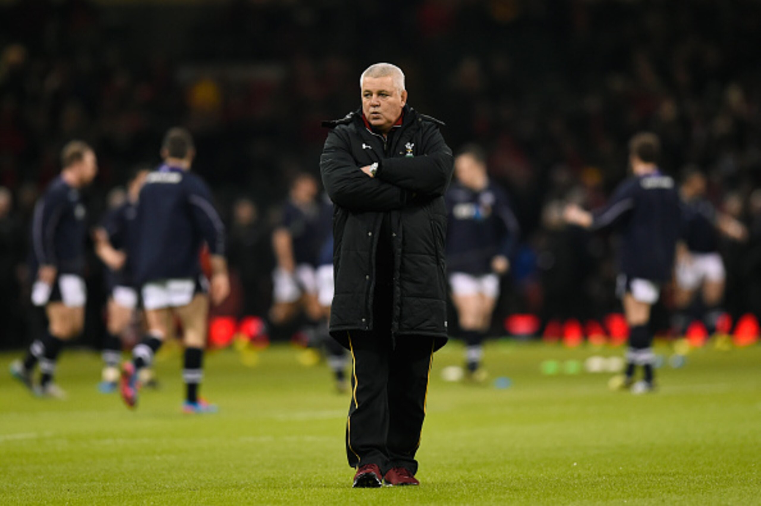 CARDIFF, WALES - FEBRUARY 13: Warren Gatland the head coach of Wales watches over his team's warm during the RBS Six Nations match between Wales and Scotland at the Principality Stadium on February 13, 2016 in Cardiff, Wales. (Photo by Stu Forster/Getty CARDIFF, WALES - FEBRUARY 13: Warren Gatland the head coach of Wales watches over his team's warm during the RBS Six Nations match between Wales and Scotland at the Principality Stadium on February 13, 2016 in Cardiff, Wales. (Photo by Stu Forster/Getty