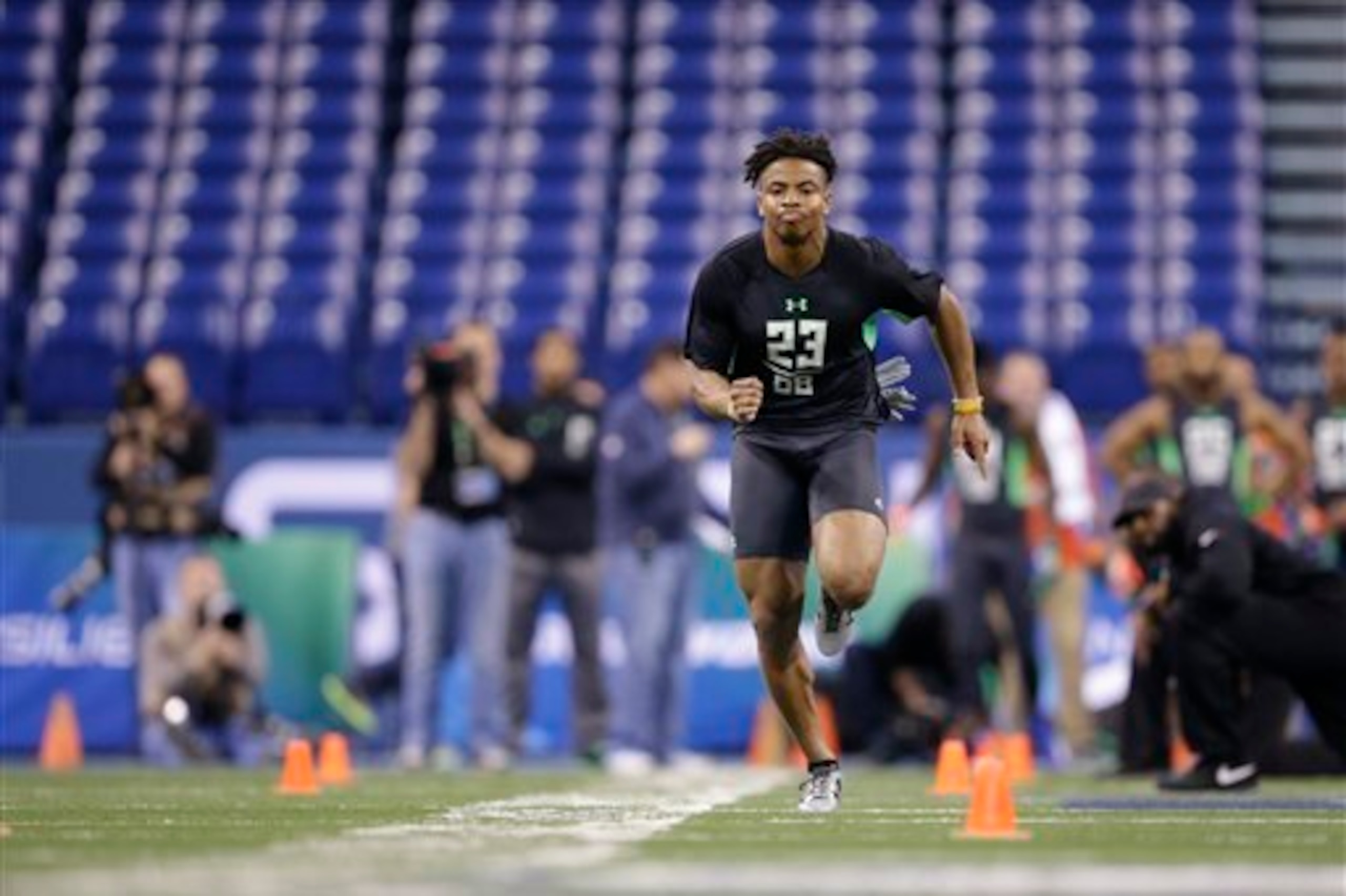 Vernon Hargreaves put on a show in positional drills to affirm his stock. Vernon Hargreaves put on a show in positional drills to affirm his stock.