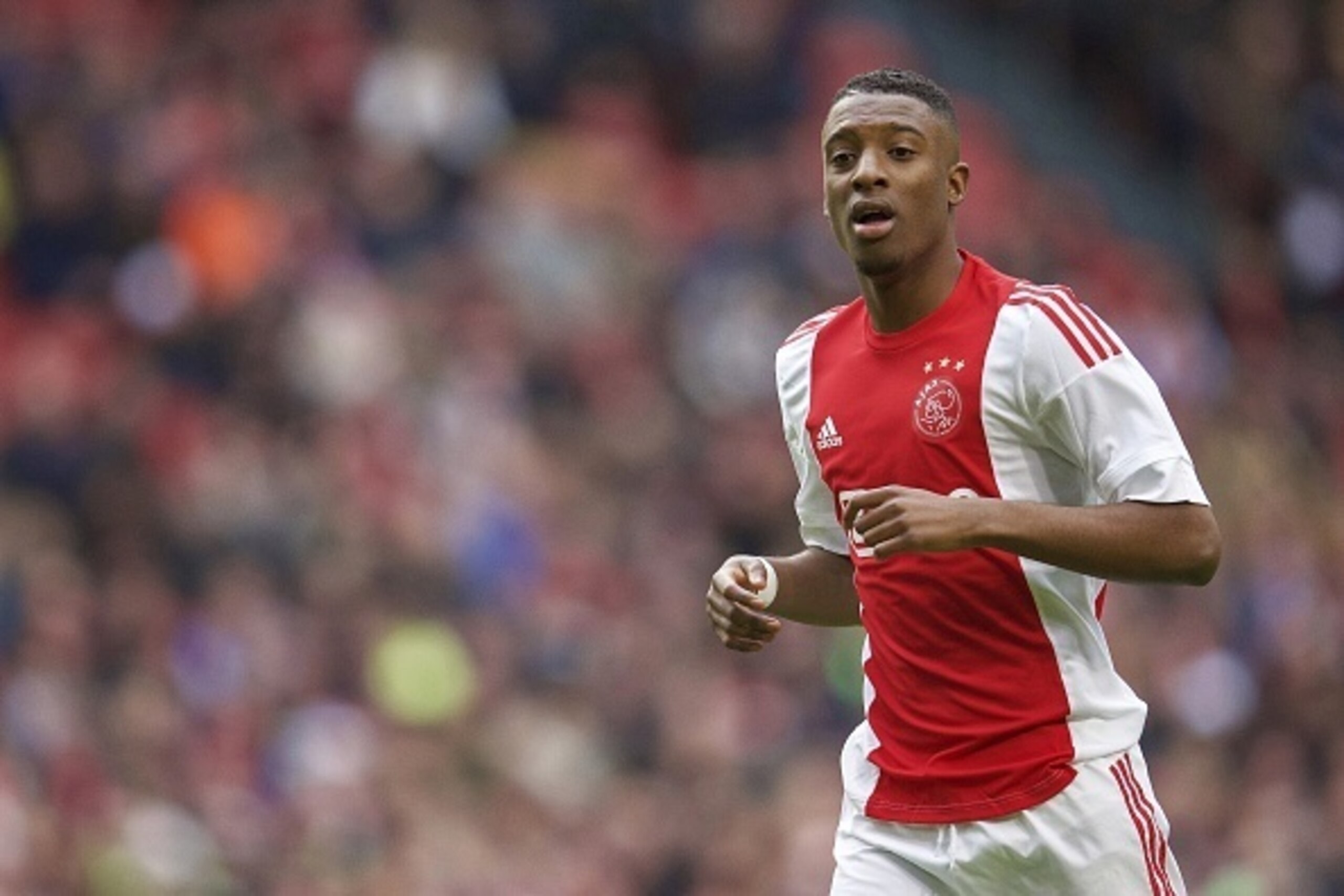 Riechedly Bazoer of Ajax during the Dutch Eredivisie match between Ajax Amsterdam and Excelsior Rotterdam at the Amsterdam Arena on February 21, 2016 in Amsterdam, The Netherlands(Photo by VI Images via Getty Images)