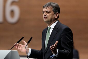 ZURICH, SWITZERLAND - FEBRUARY 26:  FIFA Presidential candidate Jerome Champagne talks during the Extraordinary FIFA Congress at Hallenstadion on February 26, 2016 in Zurich, Switzerland.  (Photo by Richard Heathcote/Getty Images)