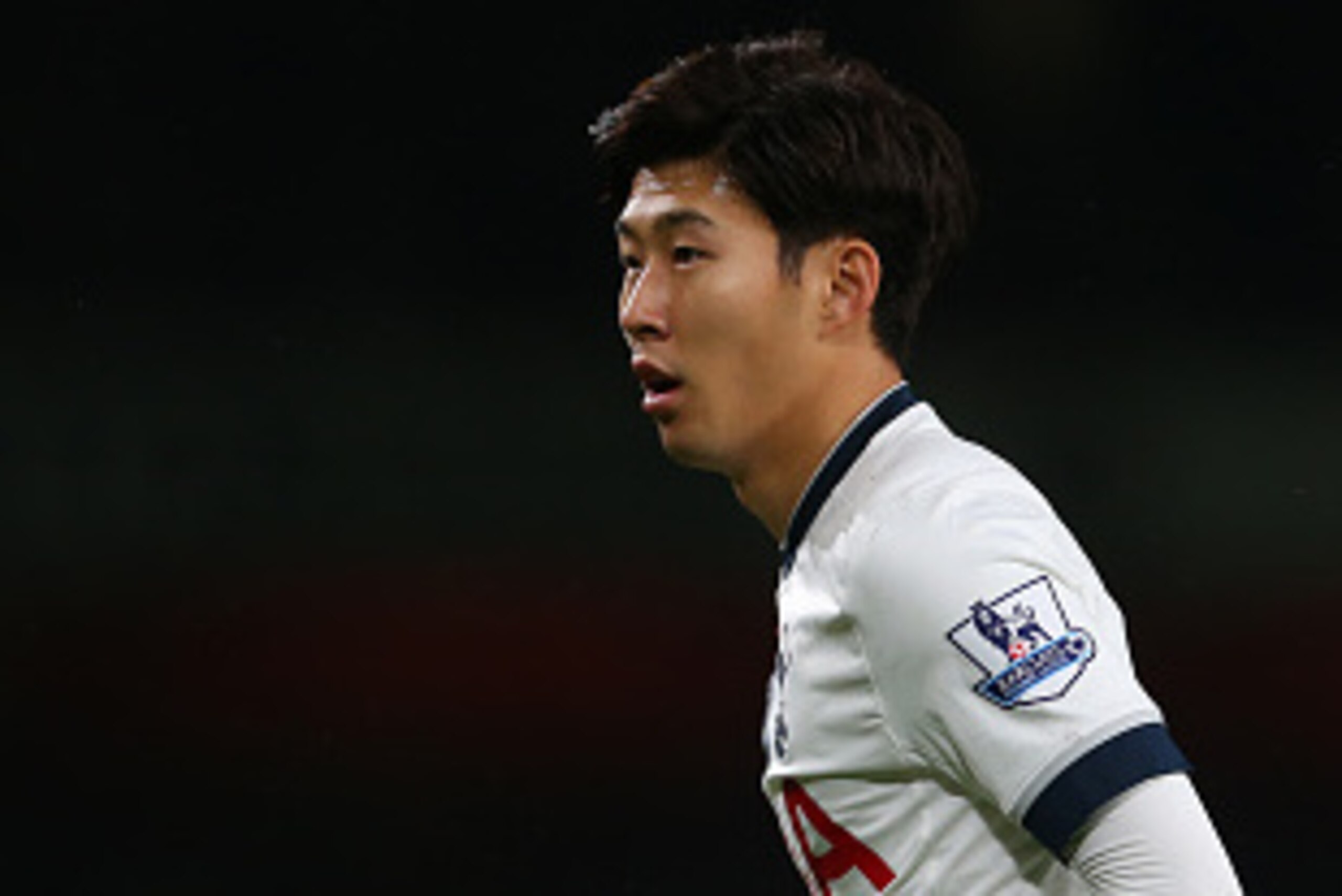 LONDON, ENGLAND - NOVEMBER 08:  Son Heung-Min of Tottenham Hotspur during the Barclays Premier League match between Arsenal and Tottenham Hotspur at Emirates Stadium on November 8, 2015 in London, England.  (Photo by Catherine Ivill - AMA/Getty Images)