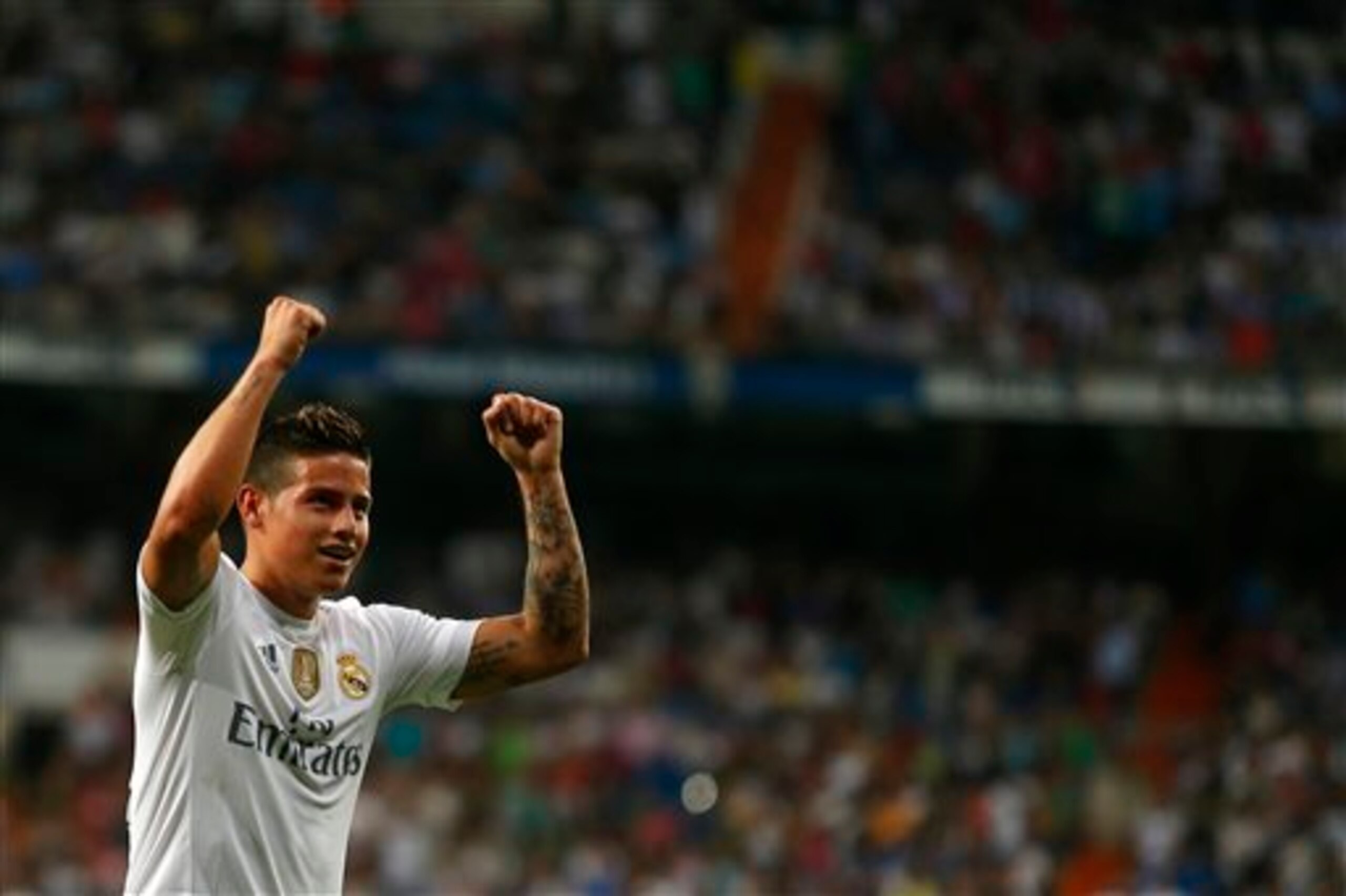 Rodriguez scored 17 goals in his first season at Real Madrid. Rodriguez scored 17 goals in his first season at Real Madrid.