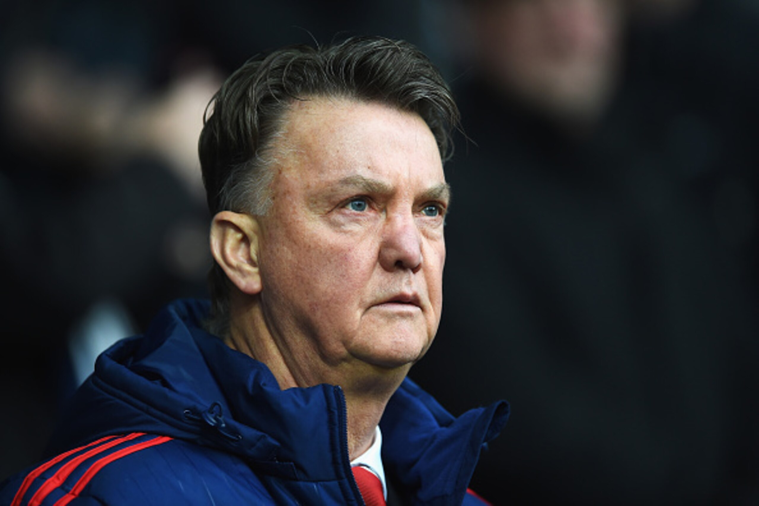 WEST BROMWICH, ENGLAND - MARCH 06:  Louis van Gaal, manager of Manchester United looks on during the Barclays Premier League match between West Bromwich Albion and Manchester United at The Hawthorns on March 6, 2016 in West Bromwich, England.  (Photo by L
