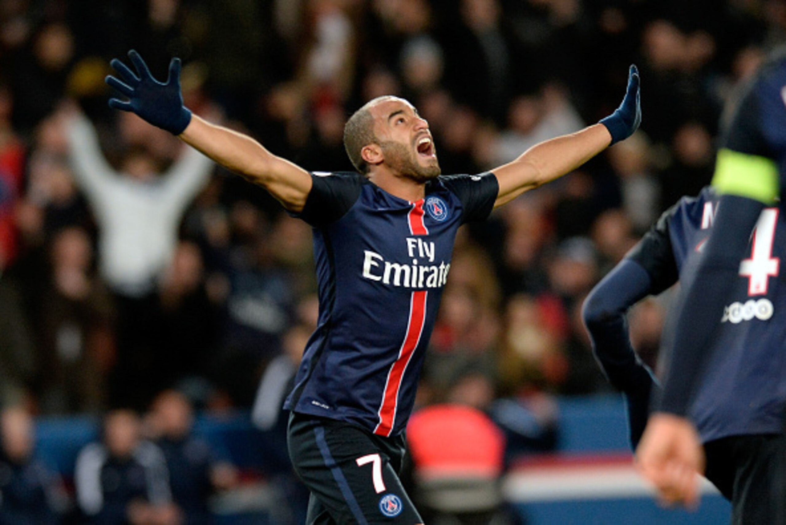 PARIS, FRANCE - JANUARY 23: Lucas of Paris Saint-Germain reacts after scoring during the Ligue 1 game between Paris Saint-Germain and Angers SCO at Parc des Princes on January 23, 2016 in Paris, France. (Photo by Aurelien Meunier/Getty Images) PARIS, FRANCE - JANUARY 23: Lucas of Paris Saint-Germain reacts after scoring during the Ligue 1 game between Paris Saint-Germain and Angers SCO at Parc des Princes on January 23, 2016 in Paris, France. (Photo by Aurelien Meunier/Getty Images)