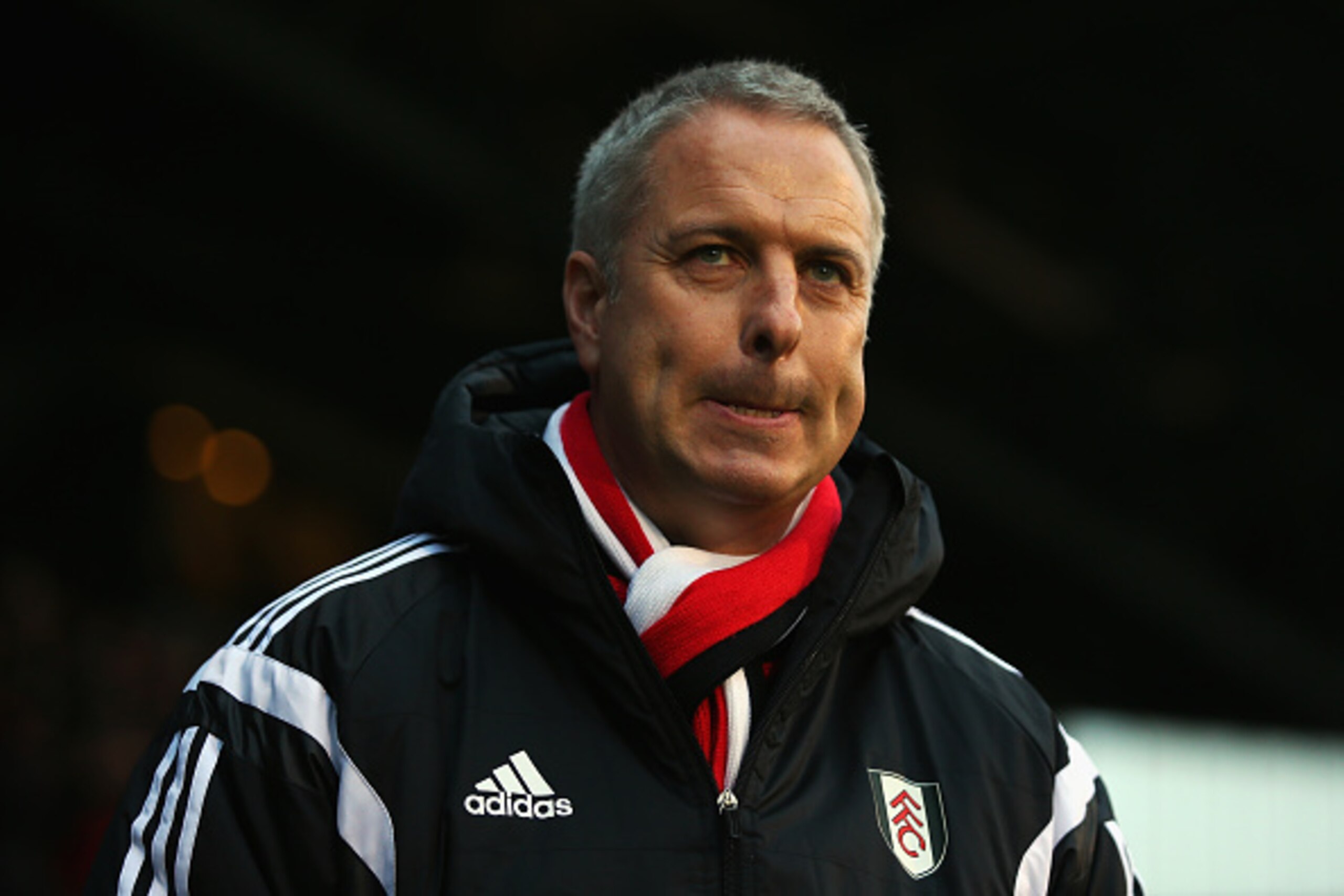 LONDON, ENGLAND - JANUARY 03:  Fulham Manager Kit Symons looks on prior to the FA Cup Third Round match between Fulham and Wolverhampton Wanderers at Craven Cottage on January 3, 2015 in London, England.  (Photo by Bryn Lennon/Getty Images)