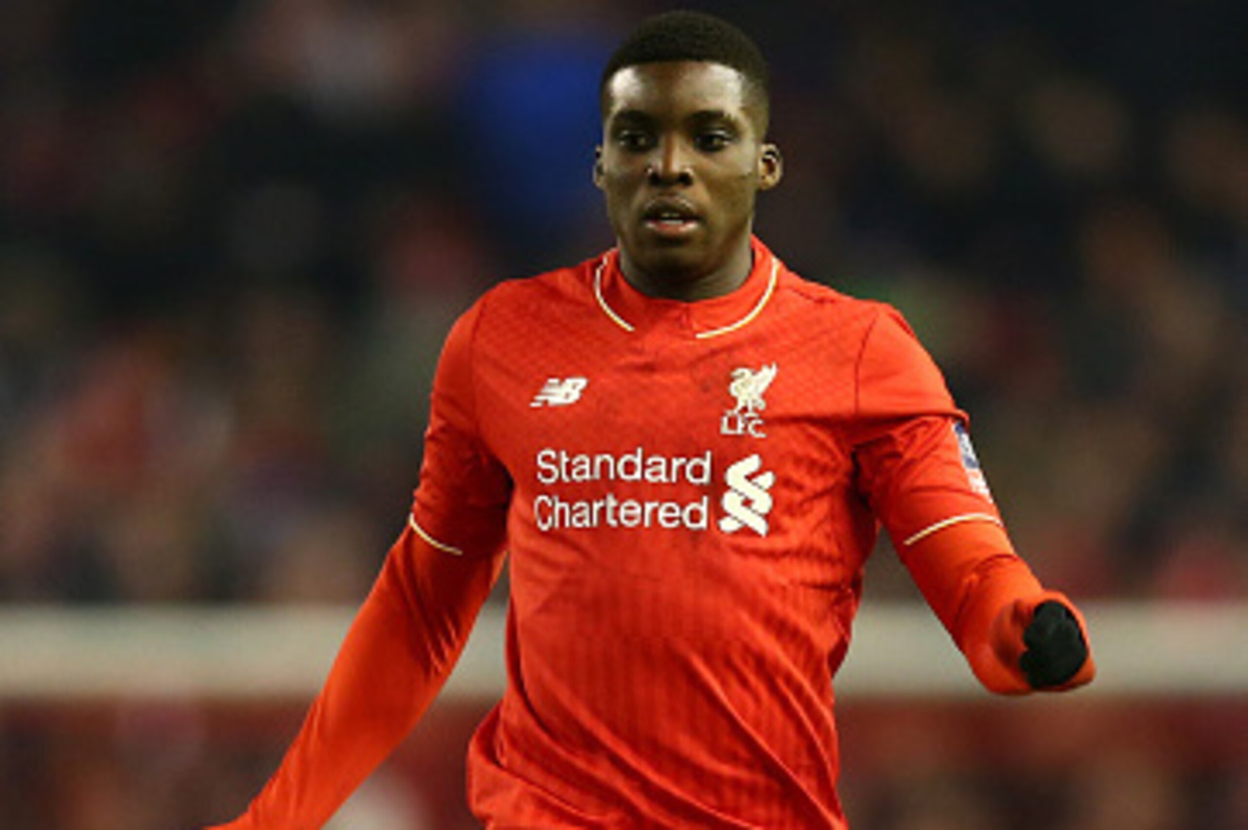 LIVERPOOL, ENGLAND - JANUARY 20: Sheyi Ojo of Liverpool takes the ball forward during The Emirates FA Cup Third Round Replay match between Liverpool and Exeter City at Anfield on January 20, 2016 in Liverpool, England. (Photo by Clive Brunskill/Getty Im LIVERPOOL, ENGLAND - JANUARY 20: Sheyi Ojo of Liverpool takes the ball forward during The Emirates FA Cup Third Round Replay match between Liverpool and Exeter City at Anfield on January 20, 2016 in Liverpool, England. (Photo by Clive Brunskill/Getty Im