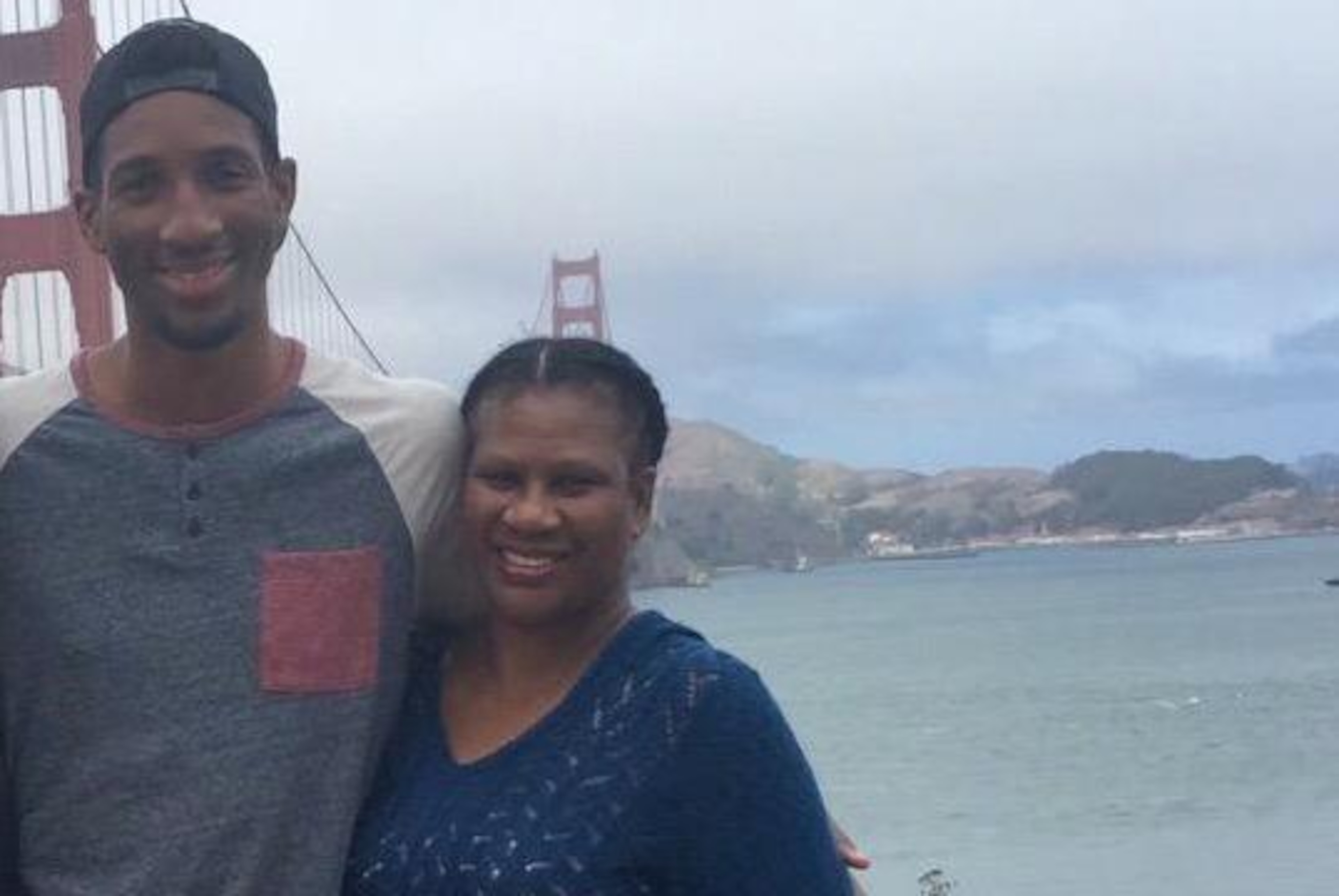 Lee with his mother, Sherri, who discovered her youngest son, even at an early age, thought carefully about the welfare of those around him.