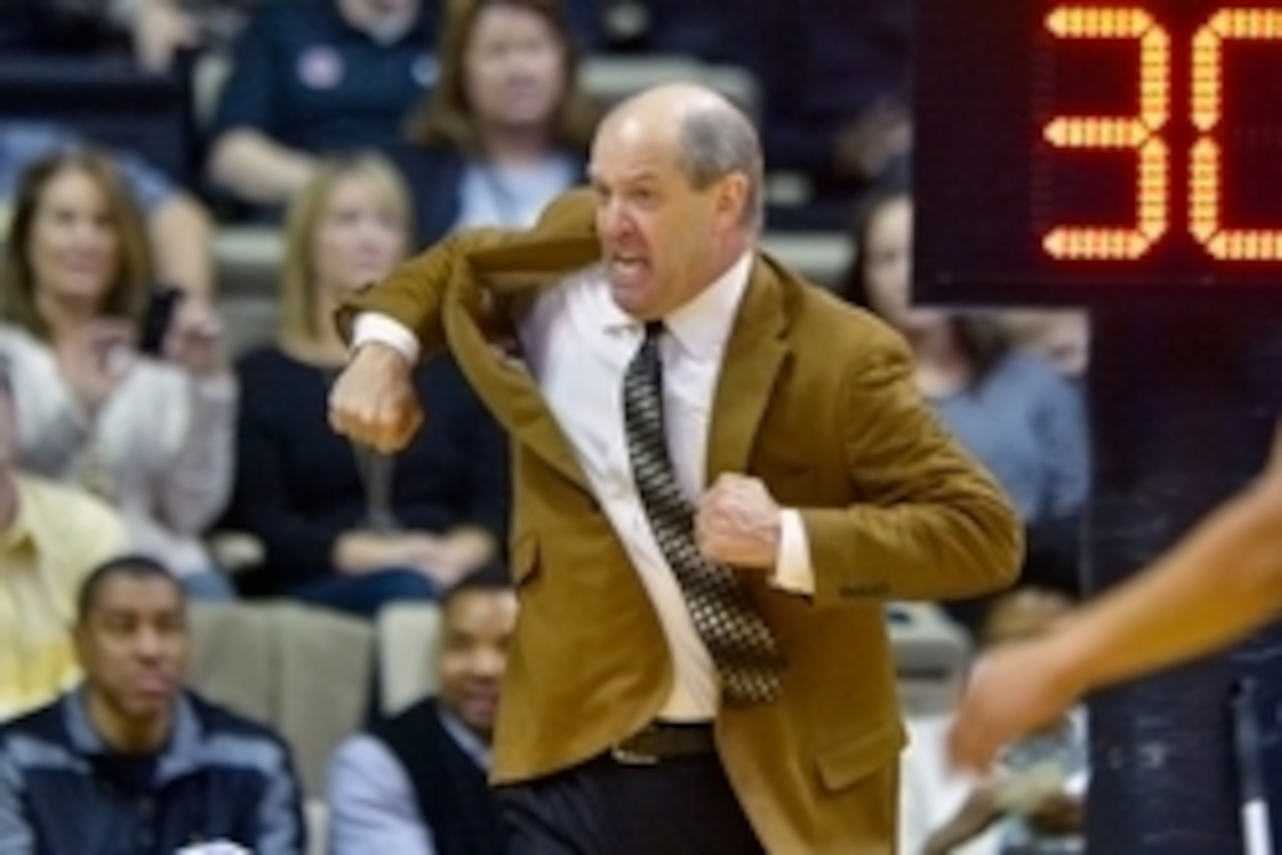Feb 27, 2016; Nashville, TN, USA; Vanderbilt Commodores head coach Kevin Stallings reacts during the first half against the Kentucky Wildcats at Memorial Gym. Mandatory Credit: Jim Brown-USA TODAY Sports