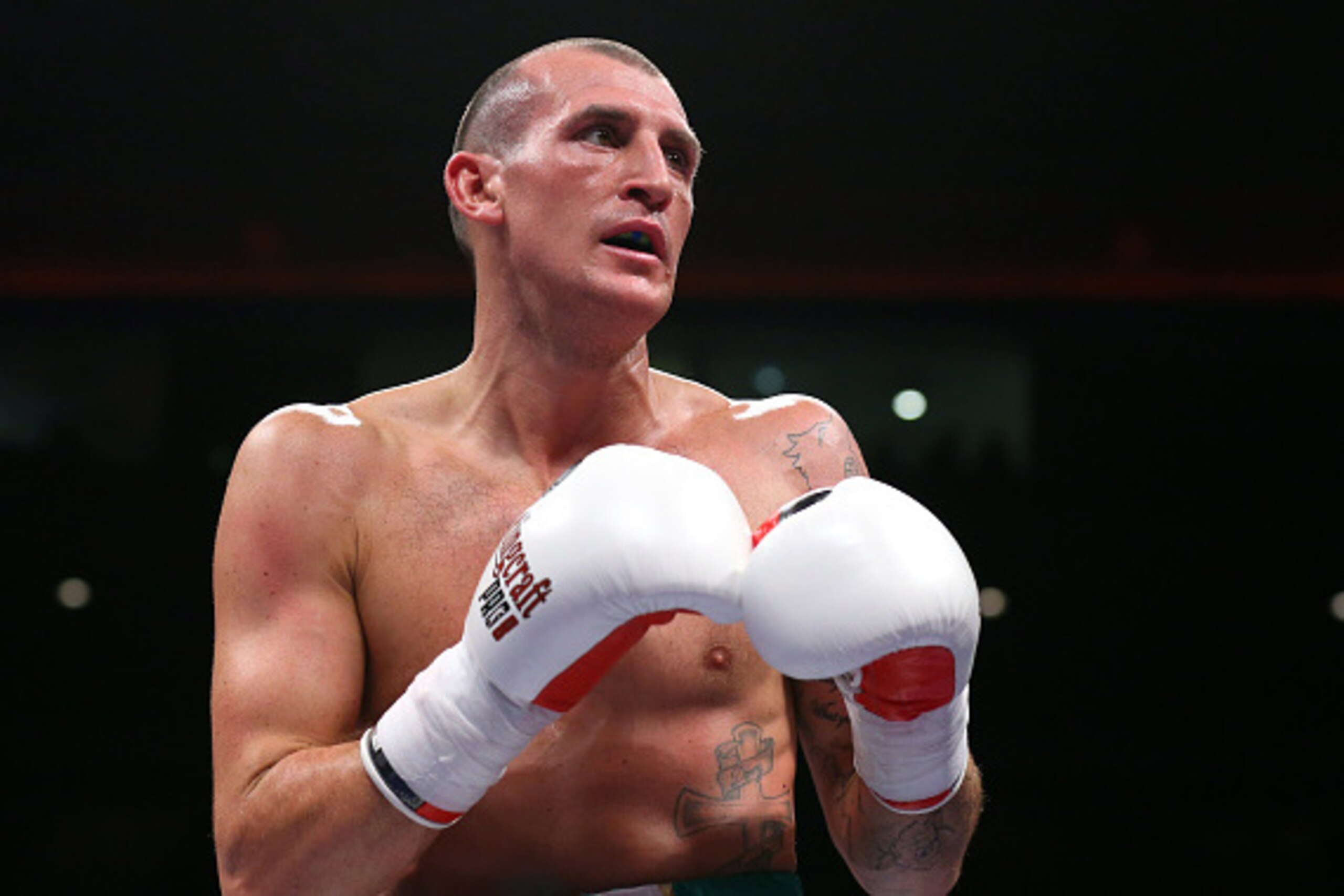 LIVERPOOL, ENGLAND - MARCH 06: Derry Mathews in action during the Lightweight Contest between Derry Mathews and Gyorgy Mezei Jnr at the Echo Arena on March 6, 2015 in Liverpool, England. (Photo by Alex Livesey/Getty Images) LIVERPOOL, ENGLAND - MARCH 06: Derry Mathews in action during the Lightweight Contest between Derry Mathews and Gyorgy Mezei Jnr at the Echo Arena on March 6, 2015 in Liverpool, England. (Photo by Alex Livesey/Getty Images)