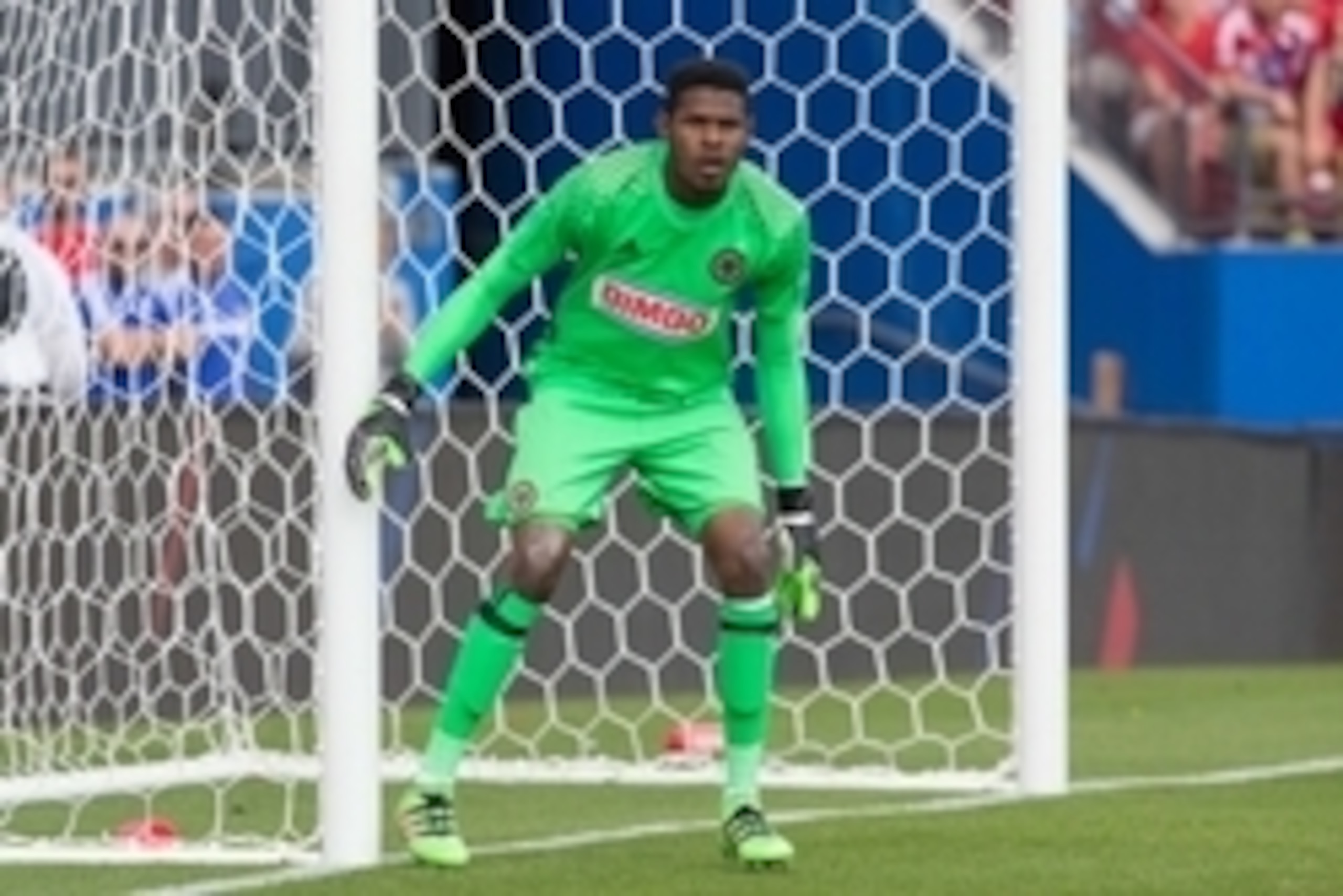 Mar 6, 2016; Dallas, TX, USA;  Philadelphia Union goalkeeper Andre Blake (1) in game action against FC Dallas at Toyota Stadium. FC Dallas won 2-0. Mandatory Credit: Tim Heitman-USA TODAY Sports