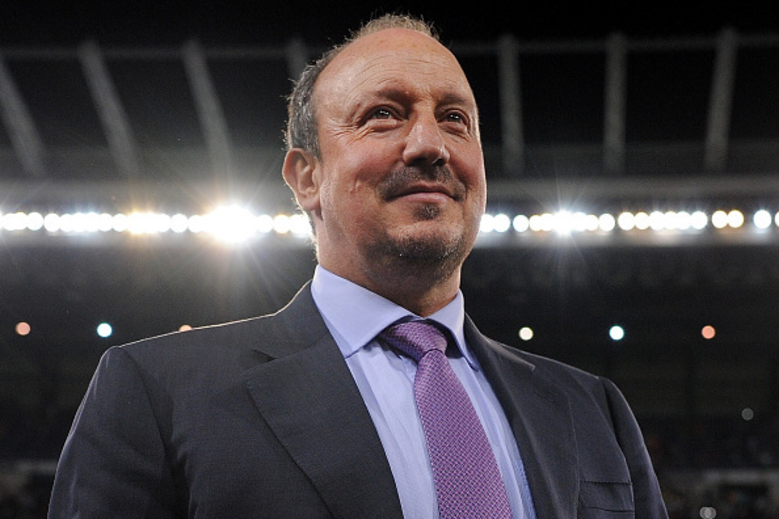 MADRID, SPAIN - AUGUST 18:  Head coach Rafa Benitez looks on after Real beat Galatasaray 2-1 in the Santiago Bernabeu Trophy match at Estadio Santiago Bernabeu on August 18, 2015 in Madrid, Spain.  (Photo by Denis Doyle/Getty Images,)