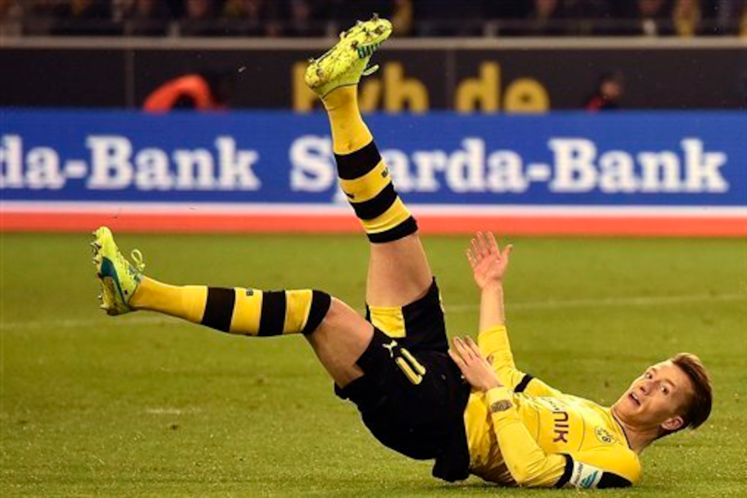 Not this time: Reus overcame an injury scare early in the game vs. Mainz. Not this time: Reus overcame an injury scare early in the game vs. Mainz.