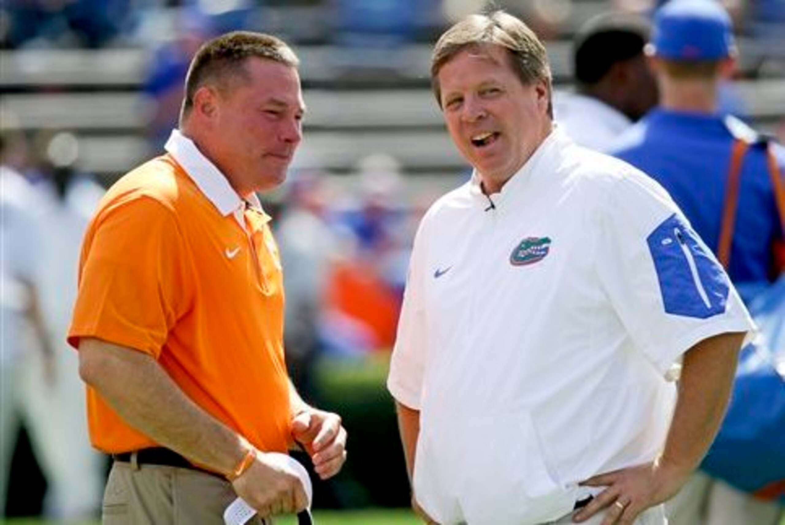Tennessee head coach Butch Jones (left) and Florida head coach Jim McElwain (right)