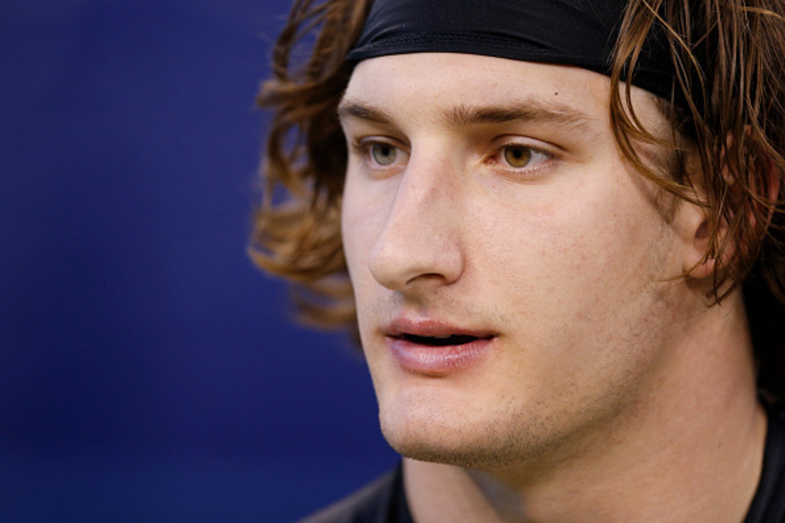 INDIANAPOLIS, IN - FEBRUARY 28: Defensive lineman Joey Bosa of Ohio State looks on during the 2016 NFL Scouting Combine at Lucas Oil Stadium on February 28, 2016 in Indianapolis, Indiana. (Photo by Joe Robbins/Getty Images)