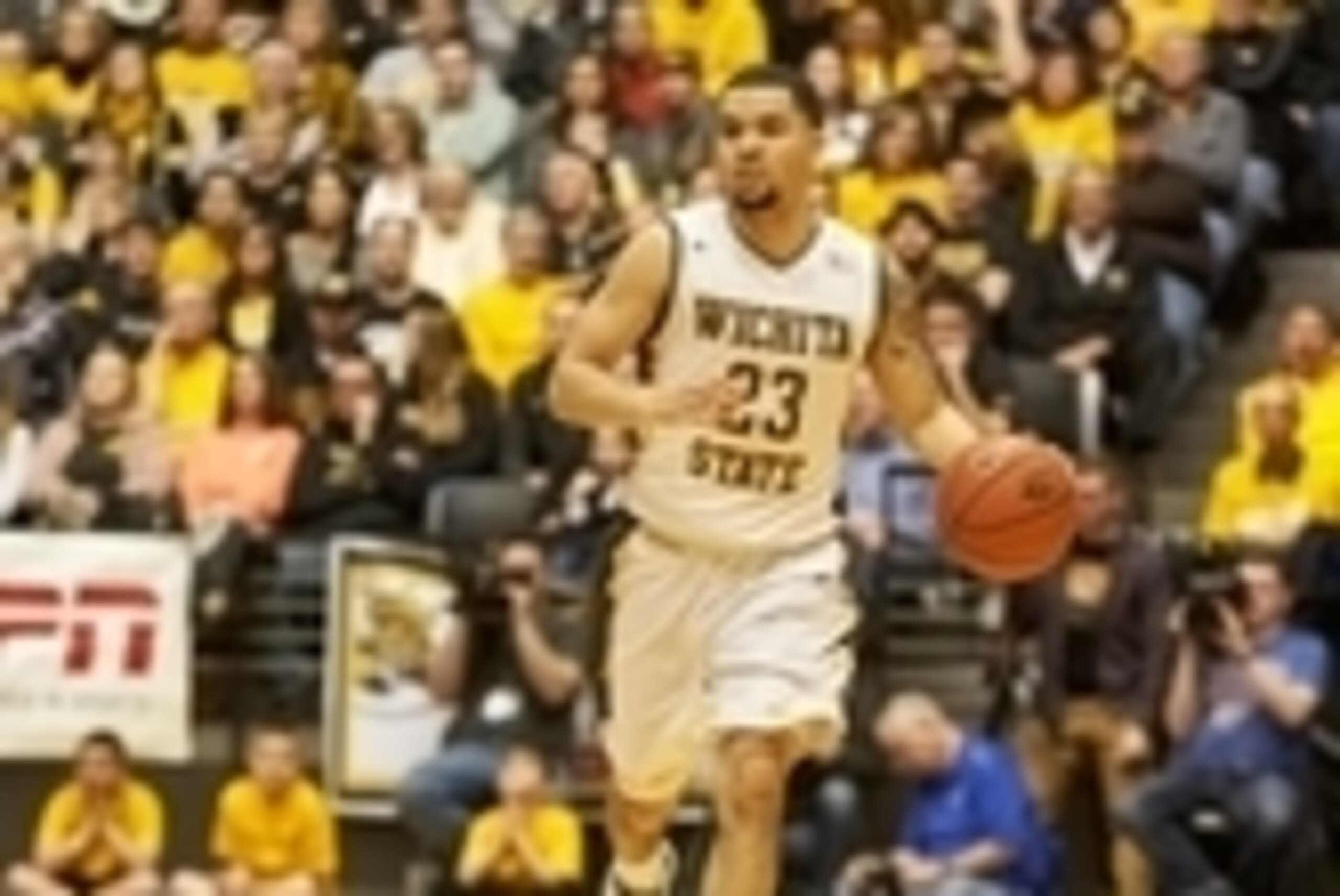 Feb 13, 2016; Wichita, KS, USA; Wichita State Shockers guard Fred VanVleet (23) brings the ball down the court against the Northern Iowa Panthers at Charles Koch Arena. Mandatory Credit: Gary Rohman/MLS/USA TODAY Sports Feb 13, 2016; Wichita, KS, USA; Wichita State Shockers guard Fred VanVleet (23) brings the ball down the court against the Northern Iowa Panthers at Charles Koch Arena. Mandatory Credit: Gary Rohman/MLS/USA TODAY Sports