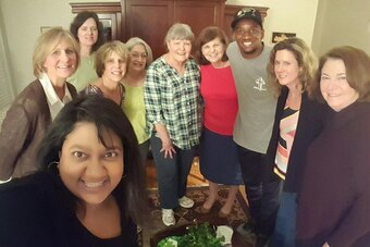 Malcolm Mitchell at his weekly book club.