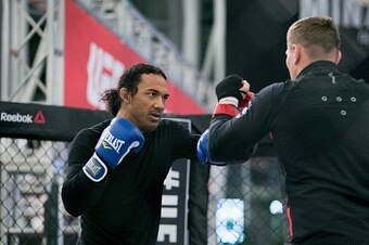 SEOUL, SOUTH KOREA - NOVEMBER 25:  Ben Henderson holds an open workout for fans and media during UFC Fight Night Open Workouts at Times Square on November 25, 2015 in Seoul, South Korea.  (Photo by Han Myung-Gu / Zuffa LLC/Zuffa LLC via Getty Images)