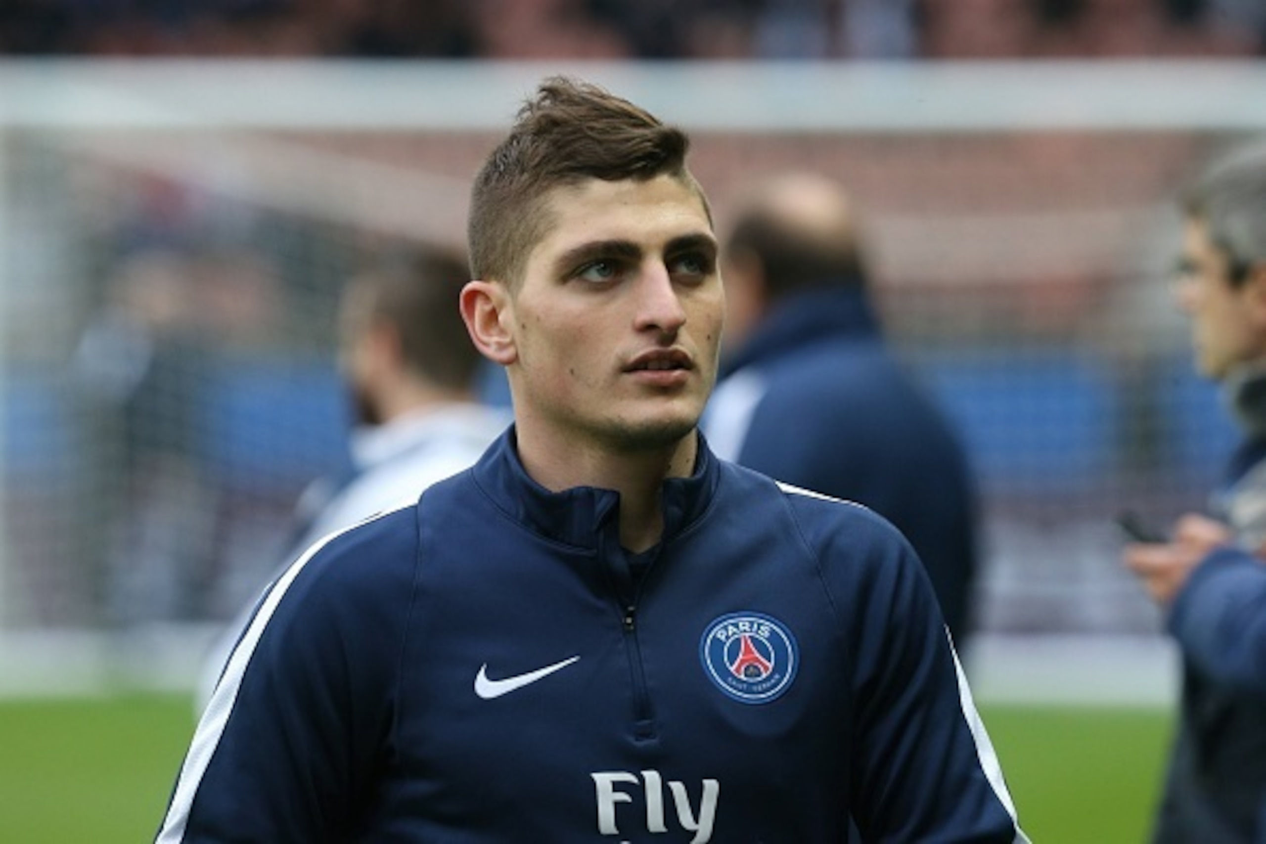 PARIS, FRANCE - FEBRUARY 20:  Marco Verratti of Paris Saint-Germain during the French  Ligue 1 between Paris Saint-Germain and Stade de Reims at Parc Des Princes on february 20, 2016 in Paris, France.  (Photo by Xavier Laine/Getty Images)